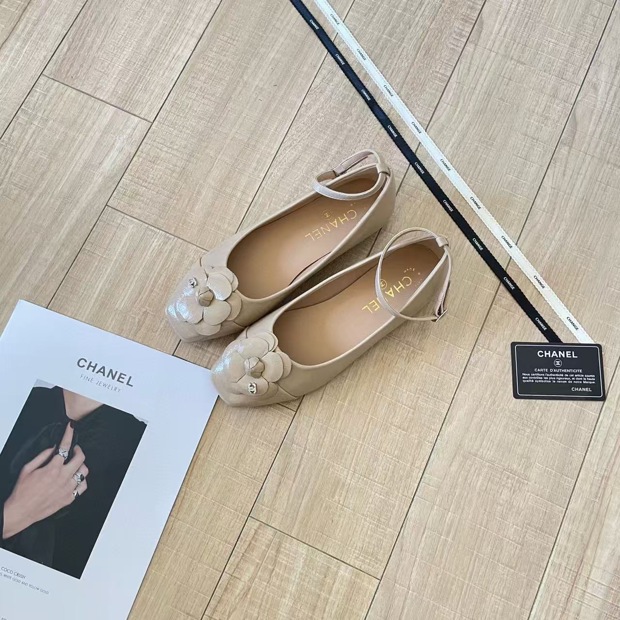 CHANE1 カメリア ラウンドトゥ フラットシューズ【50％割引+送料無料】