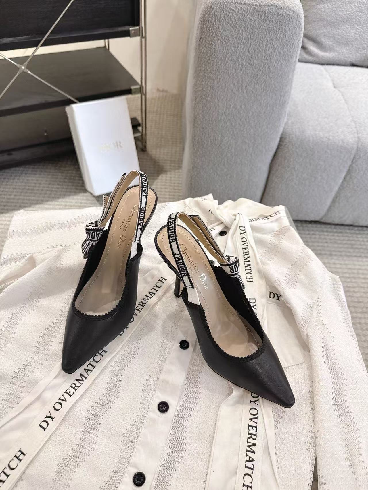 DI0Rの高品質ウェビングポインテッドハイヒール【50％割引+送料無料】