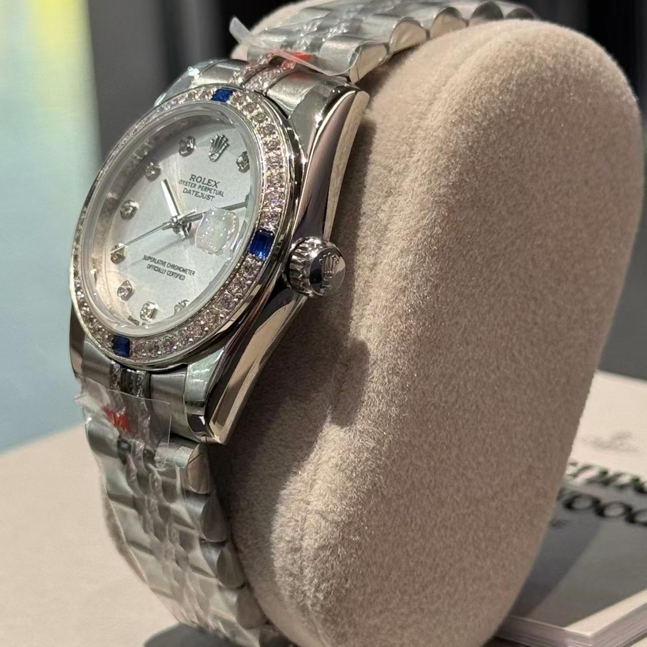 R0LEX サファイア ダイヤモンド スチールストラップ レディース腕時計【50％割引+送料無料】