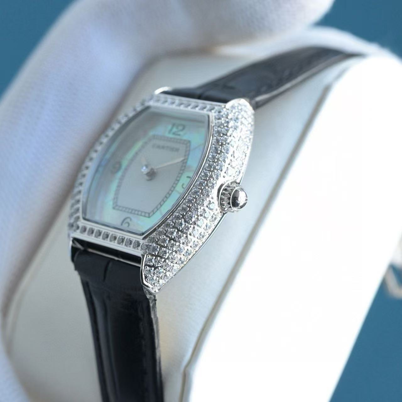 CART1ER トノー型 ダイヤモンドセットストラップ レディースウォッチ【50％割引+送料無料】 