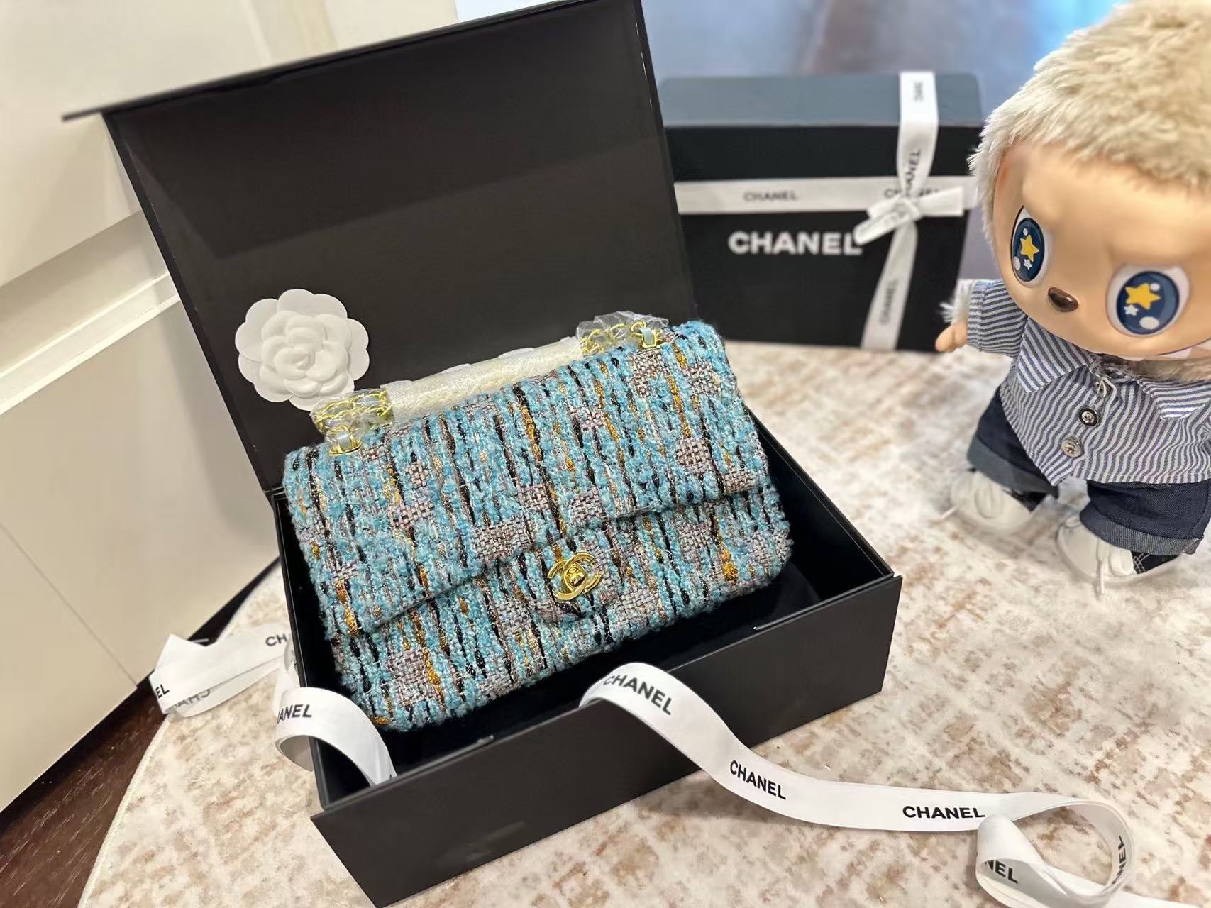 CHANE1CF ウールチェーンショルダークロスボディバッグ【50％割引+送料無料】