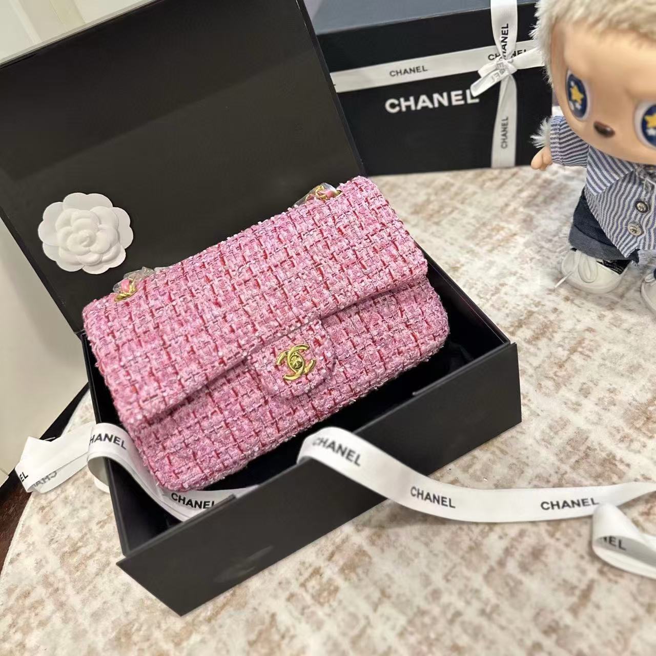 CHANE1CF ウールチェーンショルダークロスボディバッグ【50％割引+送料無料】