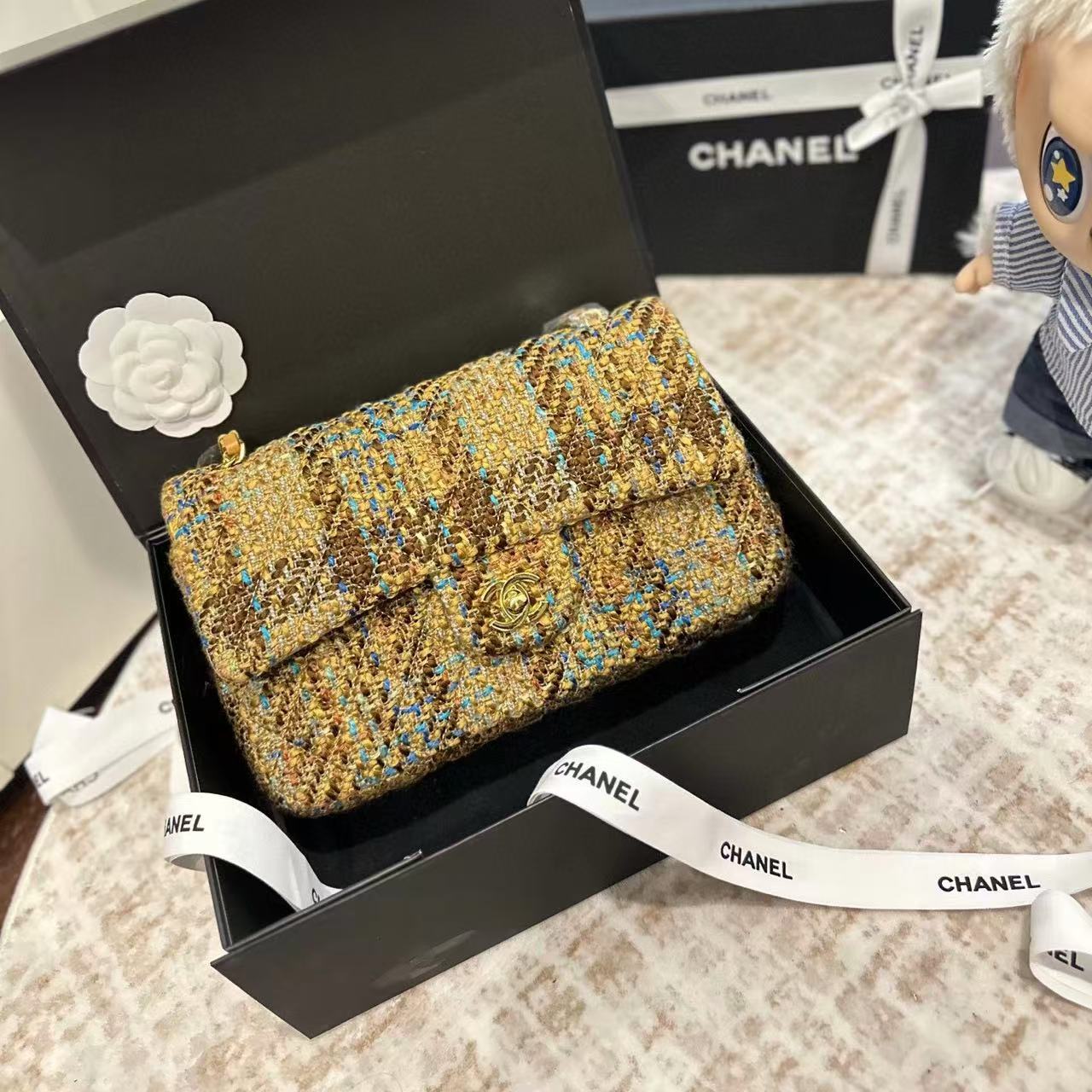 CHANE1CF ウールチェーンショルダークロスボディバッグ【50％割引+送料無料】