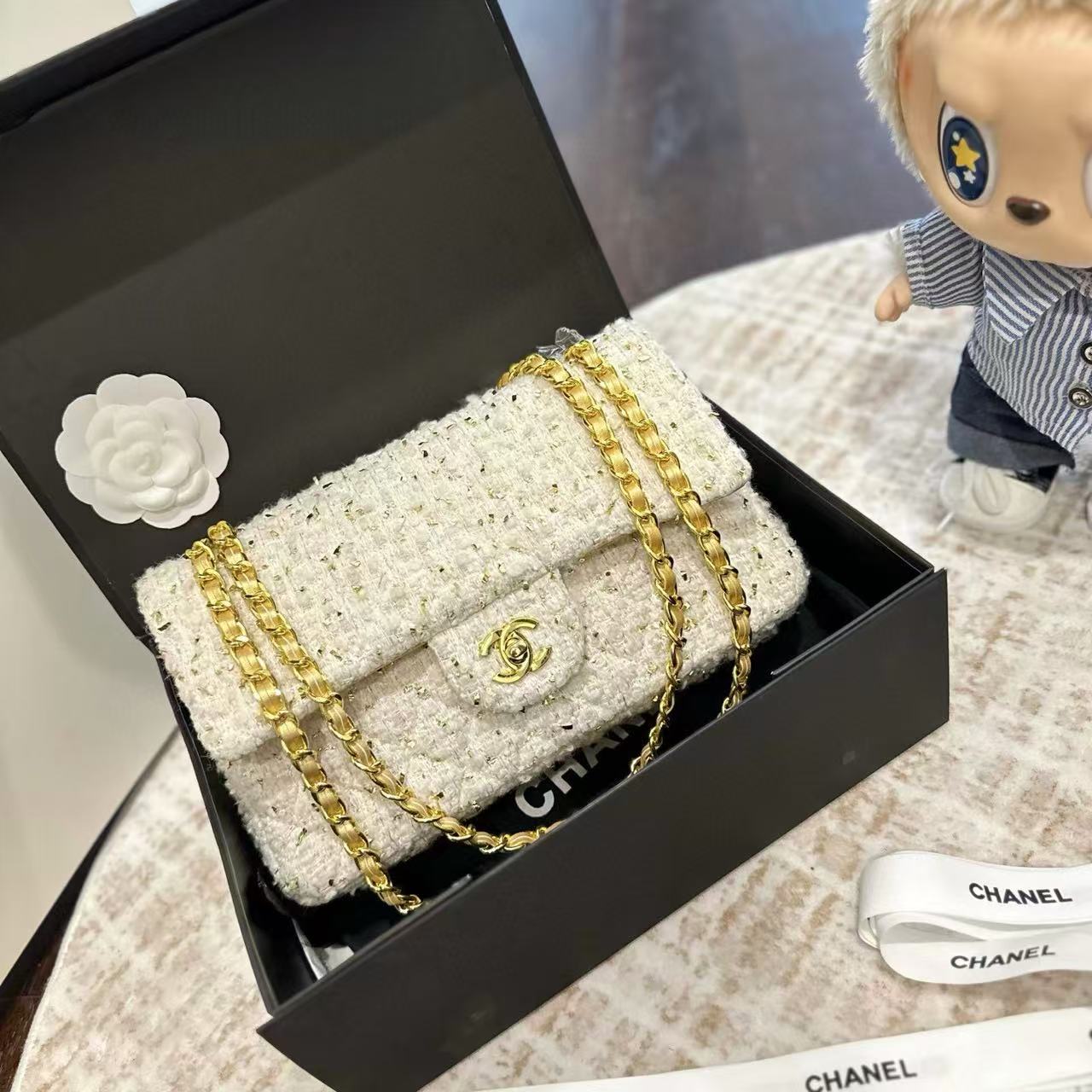 CHANE1 チェーンウールショルダーバッグ【50％割引+送料無料】