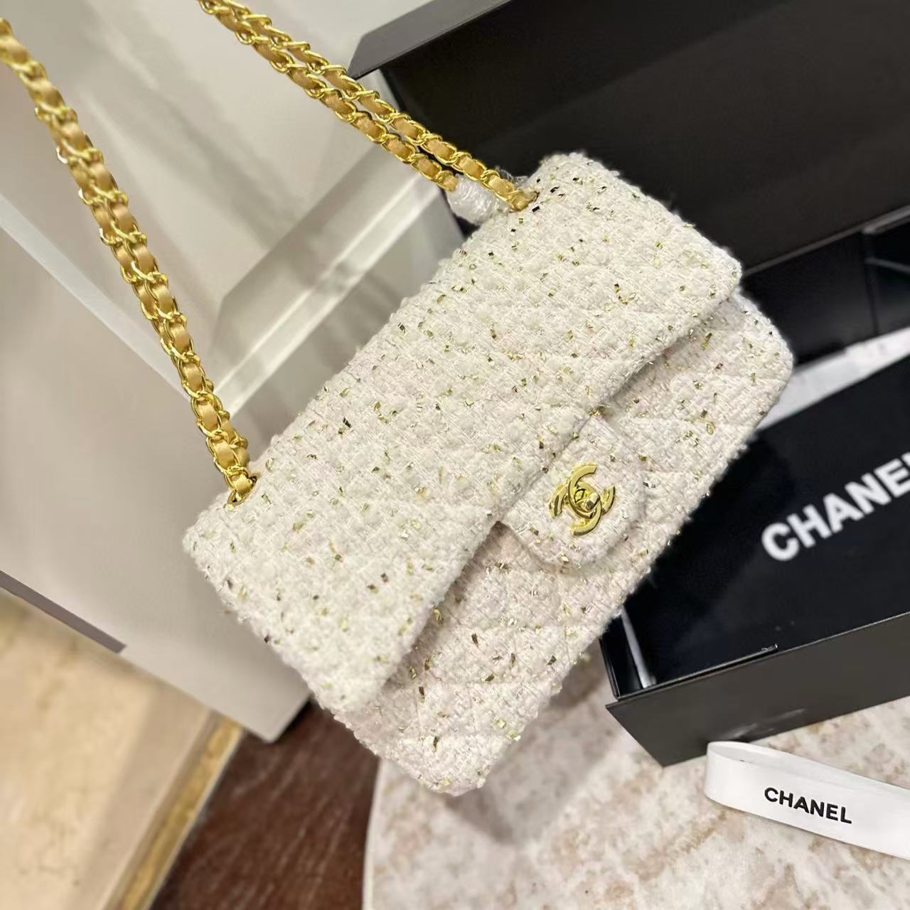 CHANE1 チェーンウールショルダーバッグ【50％割引+送料無料】