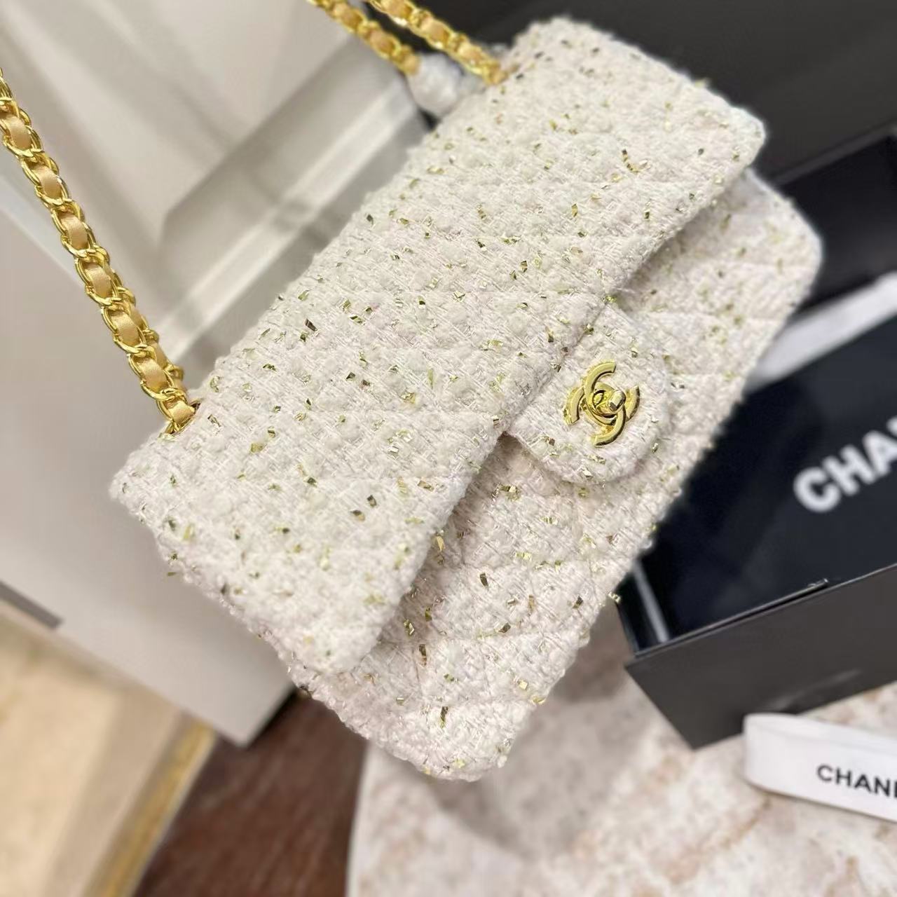 CHANE1 チェーンウールショルダーバッグ【50％割引+送料無料】