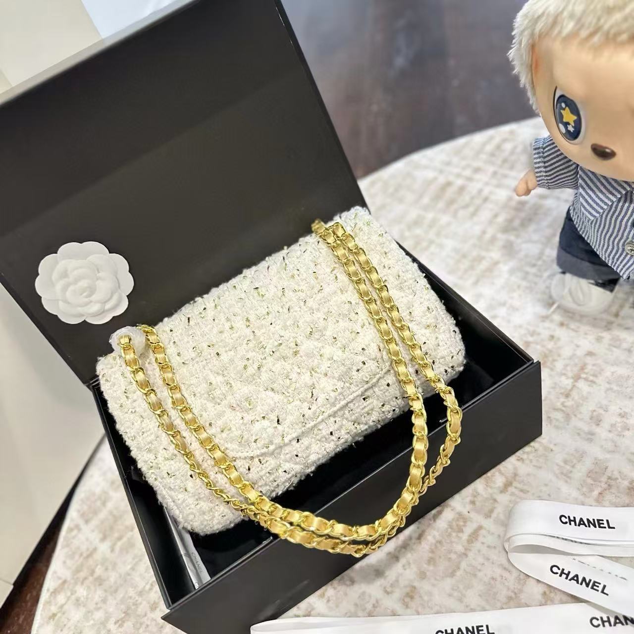 CHANE1 チェーンウールショルダーバッグ【50％割引+送料無料】