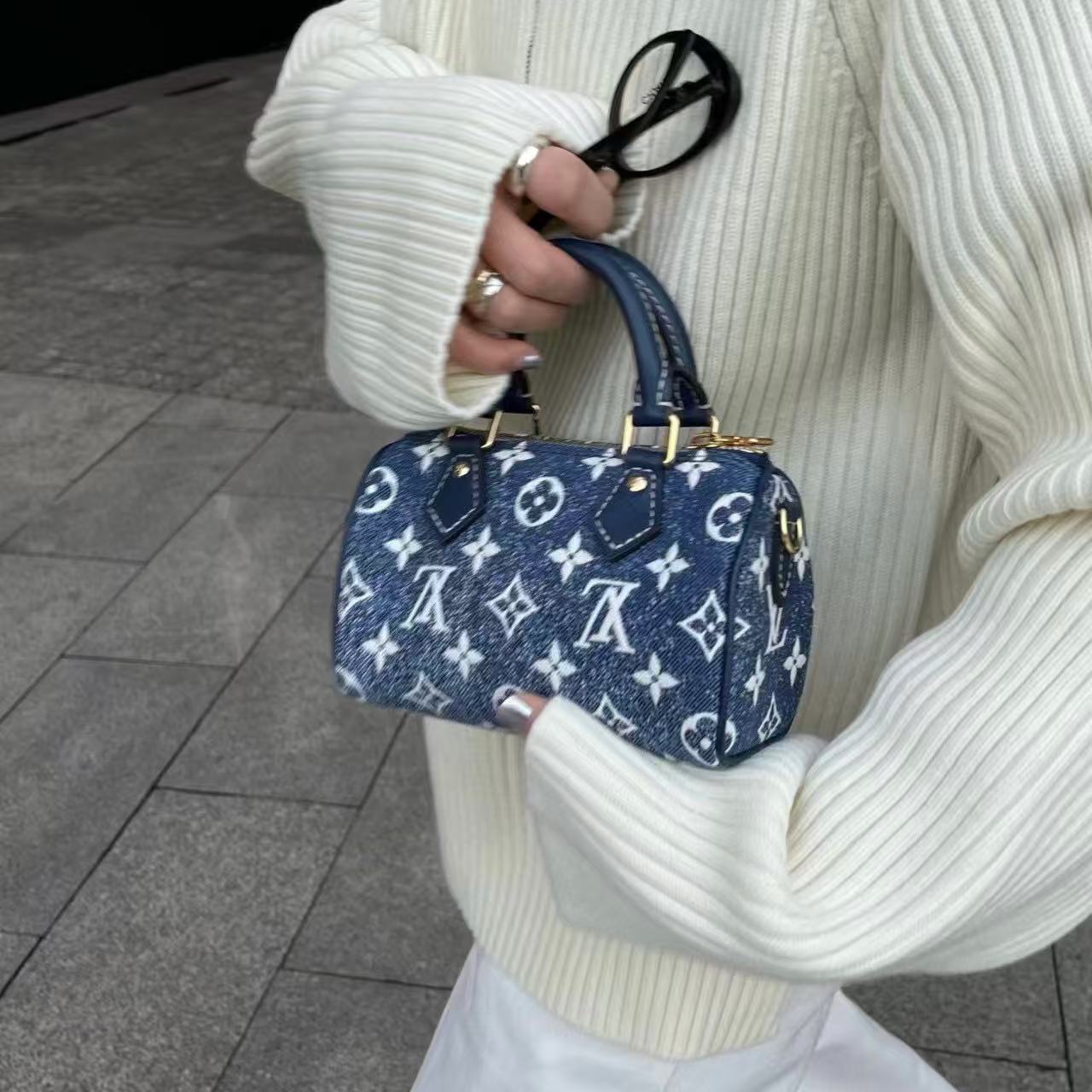 LV speedyデニムハンドバッグ【50％割引+送料無料】