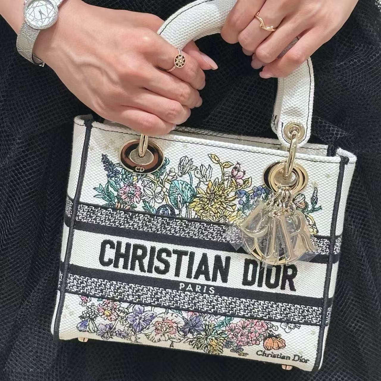 DI0R刺繍ハンドバッグ【50％割引+送料無料】