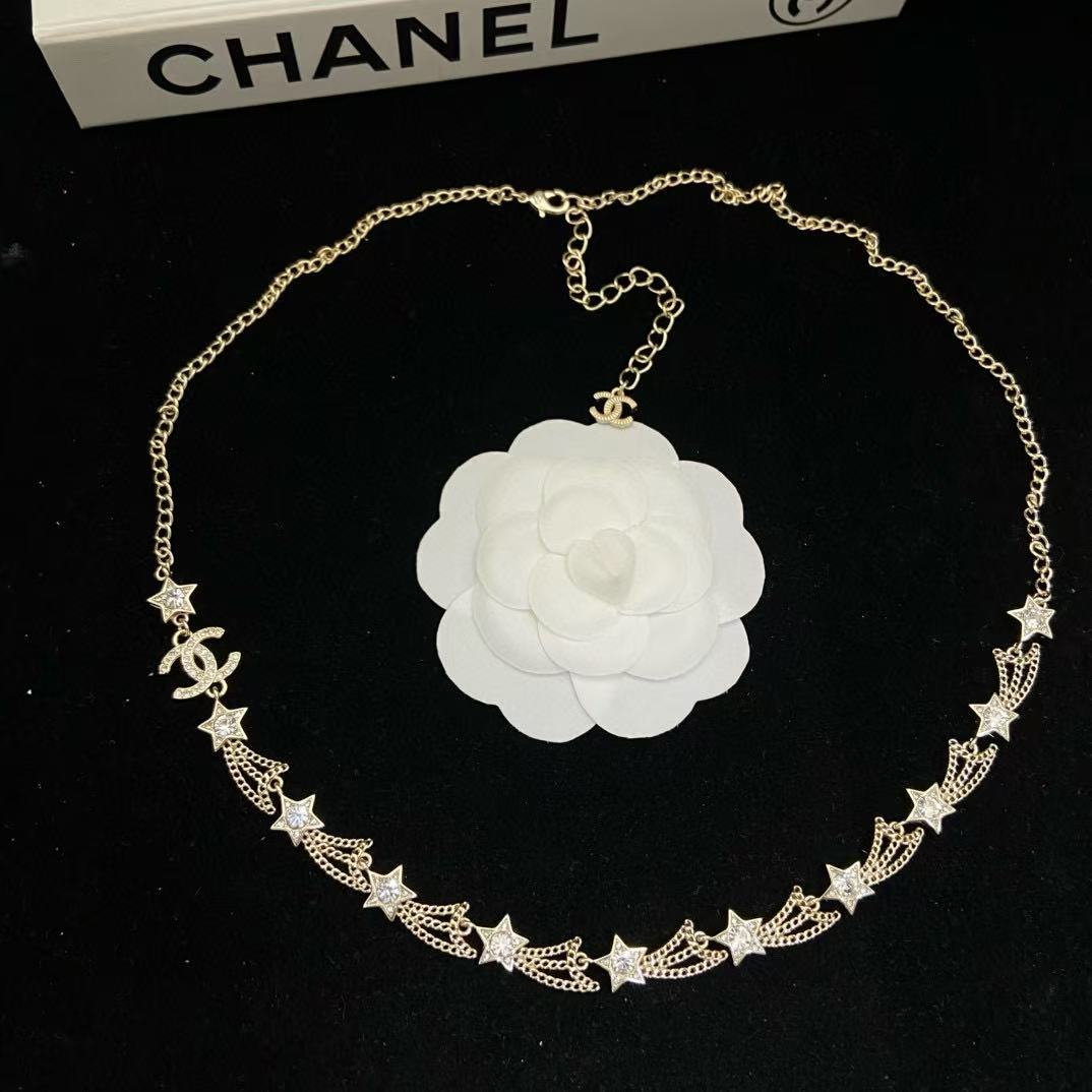 CHANE1 五芒星ダブルCネックレス【50％割引+送料無料】