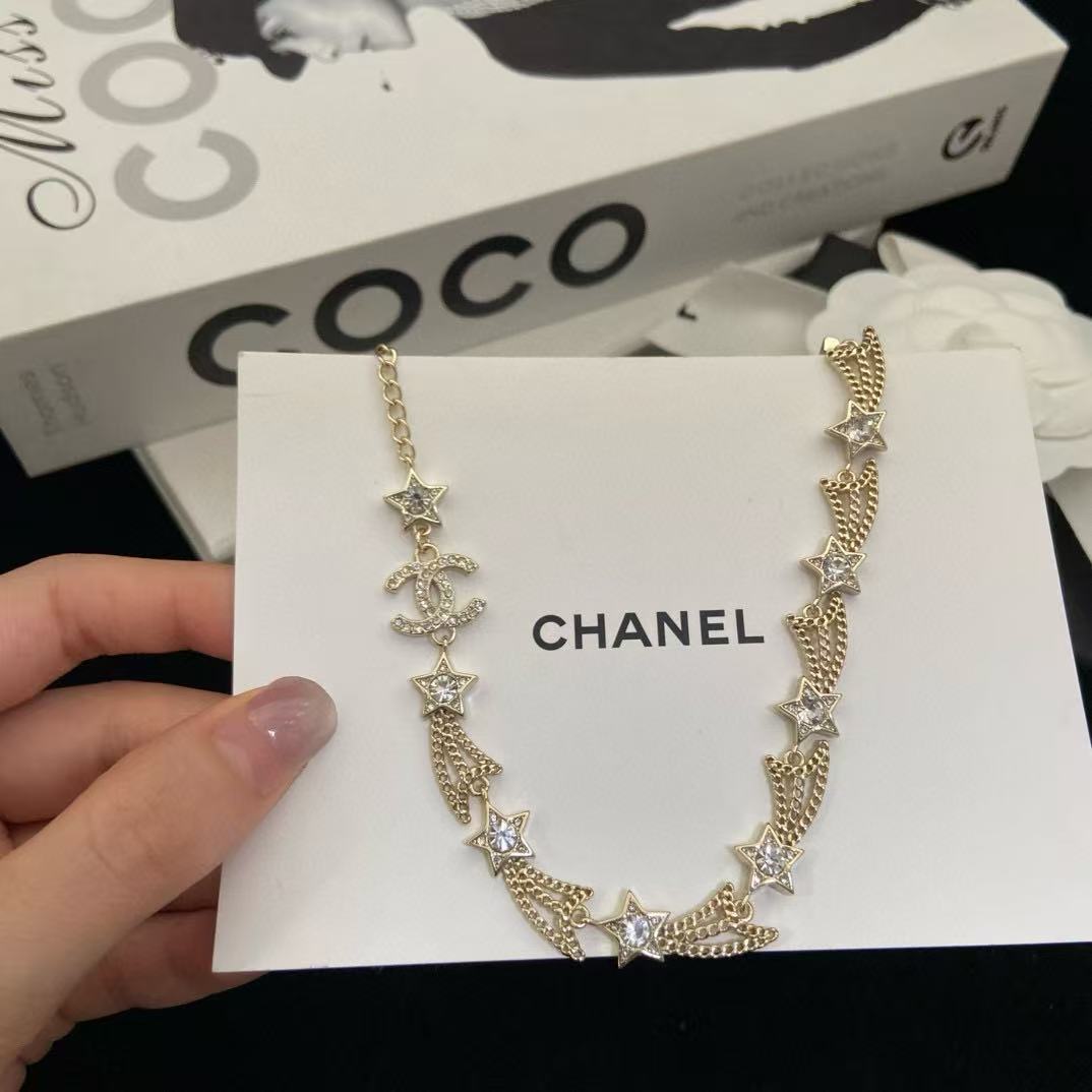 CHANE1 五芒星ダブルCネックレス【50％割引+送料無料】