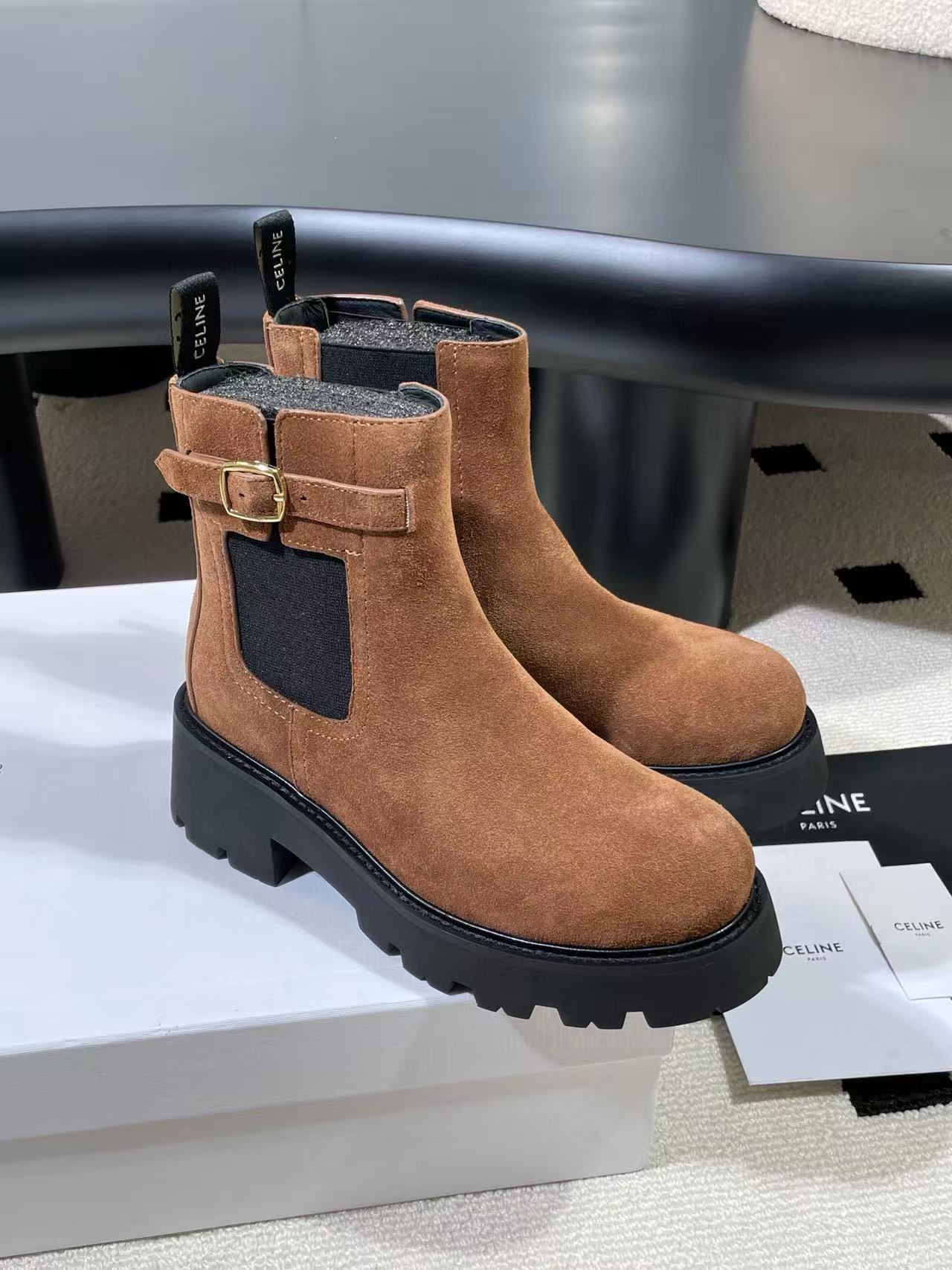 CEL1NE 高品質ディアスキンの秋冬用マーティンブーツ【50％割引+送料無料】