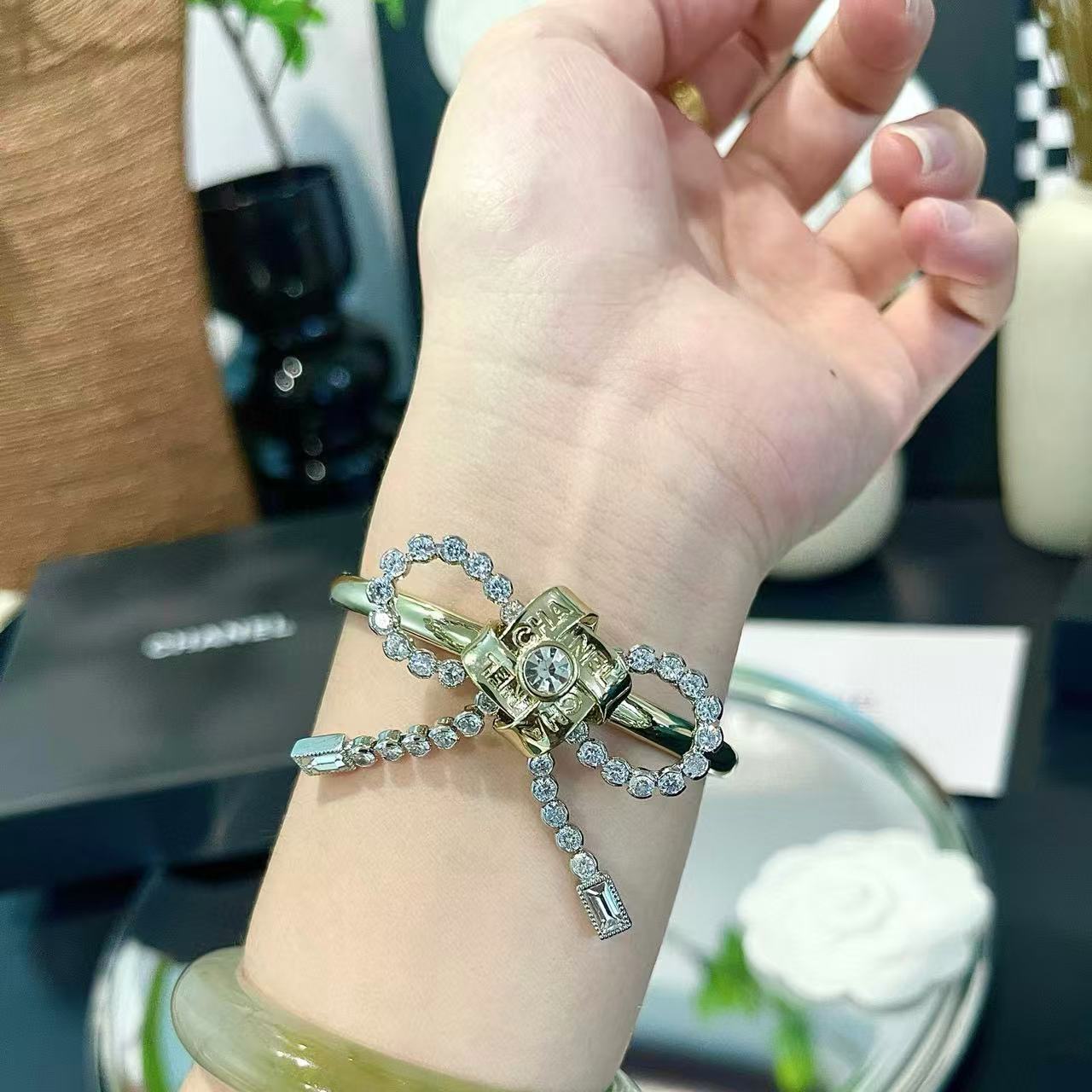 CHANE1 ボウダイヤモンドブレスレット【50％割引+送料無料】