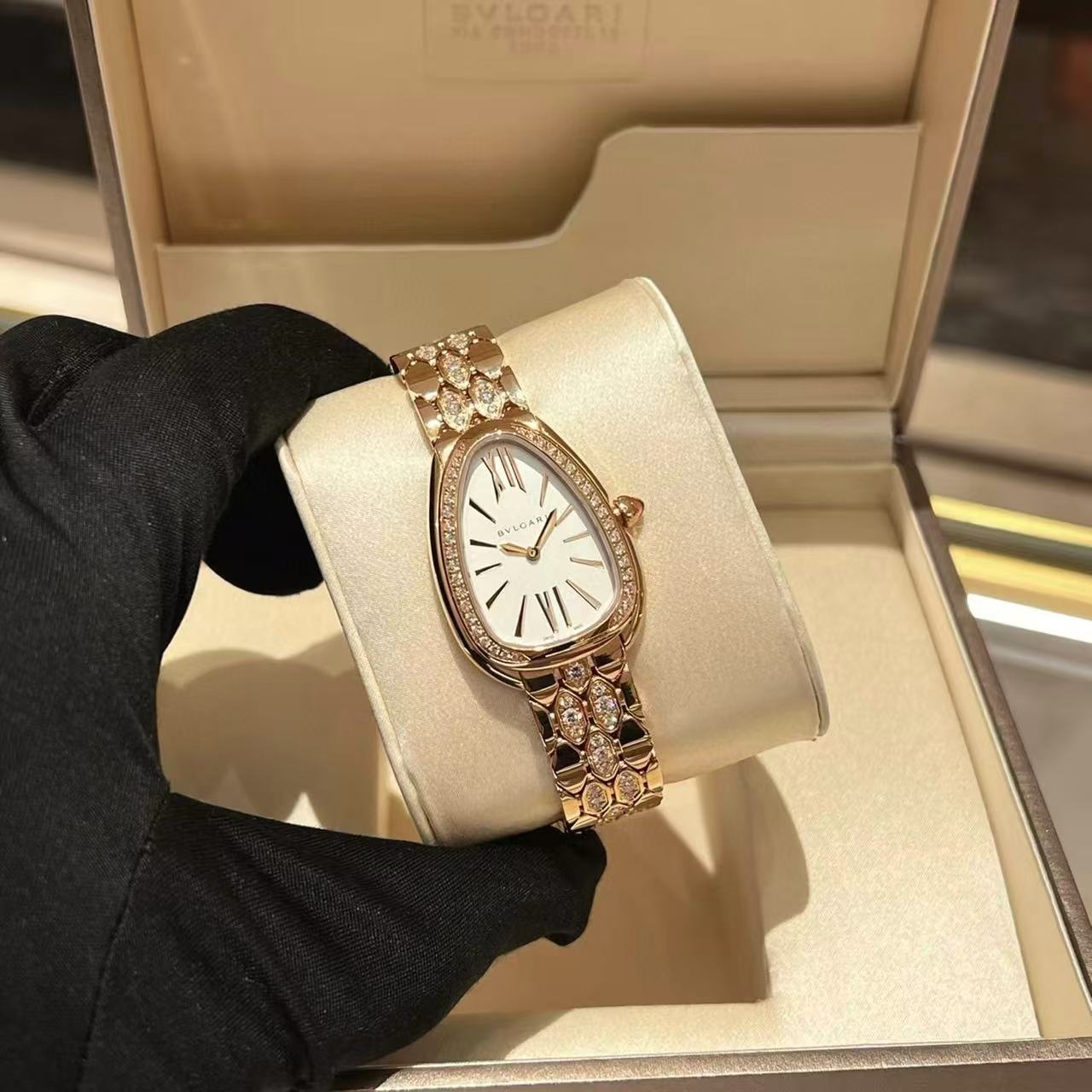 BVLGAR1 ダイヤモンドセット スチールストラップ レディースウォッチ【50％割引+送料無料】