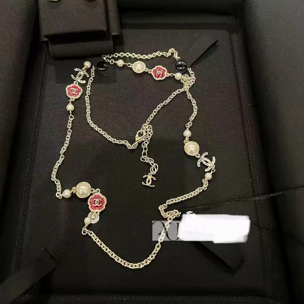 CHANE1 カメリア ダブルレイヤー セーターチェーン【50％割引+送料無料】