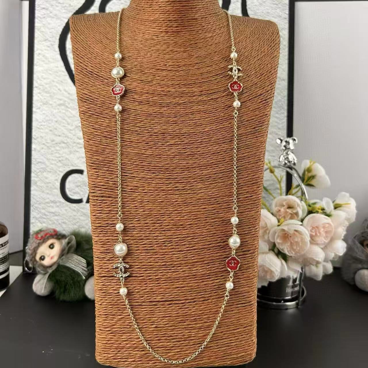 CHANE1 カメリア ダブルレイヤー セーターチェーン【50％割引+送料無料】