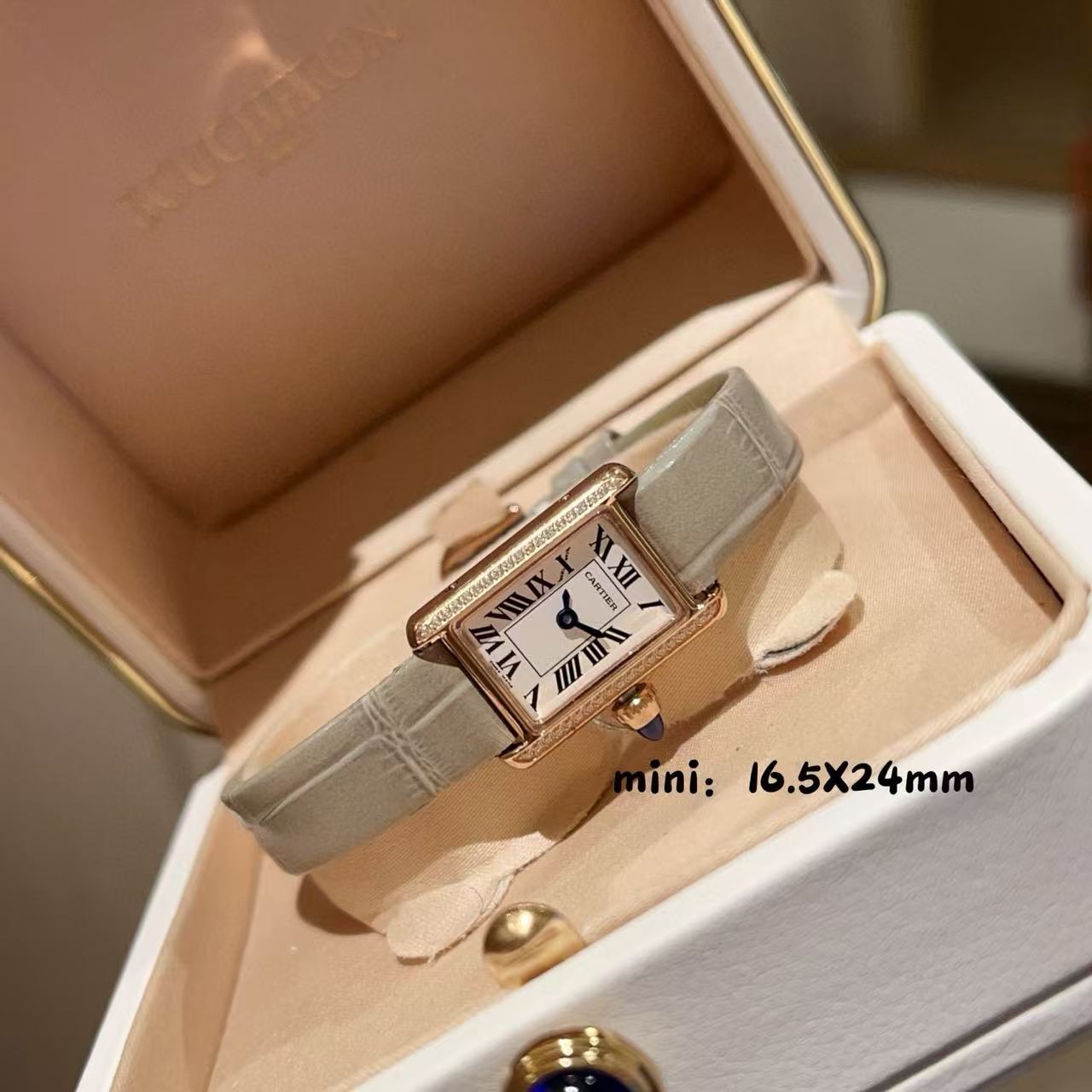 CART1ER スクエア ダイヤモンド ストラップ レディース ウォッチ【50％割引+送料無料】