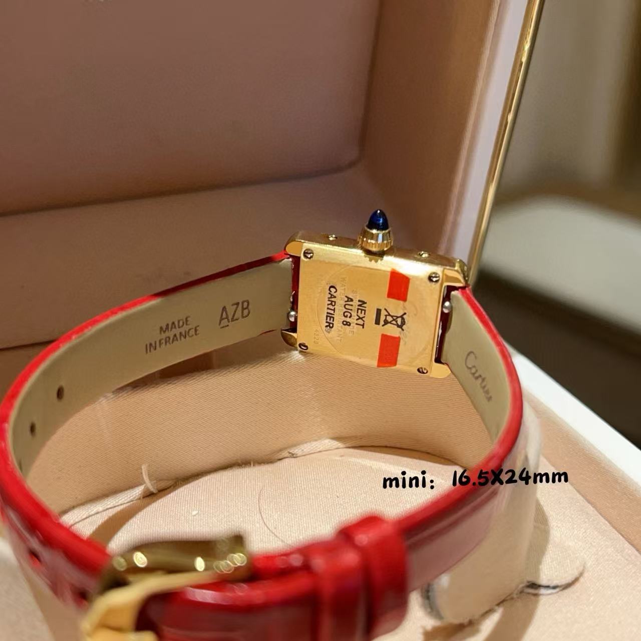 CART1ER スクエア ダイヤモンド ストラップ レディース ウォッチ【50％割引+送料無料】