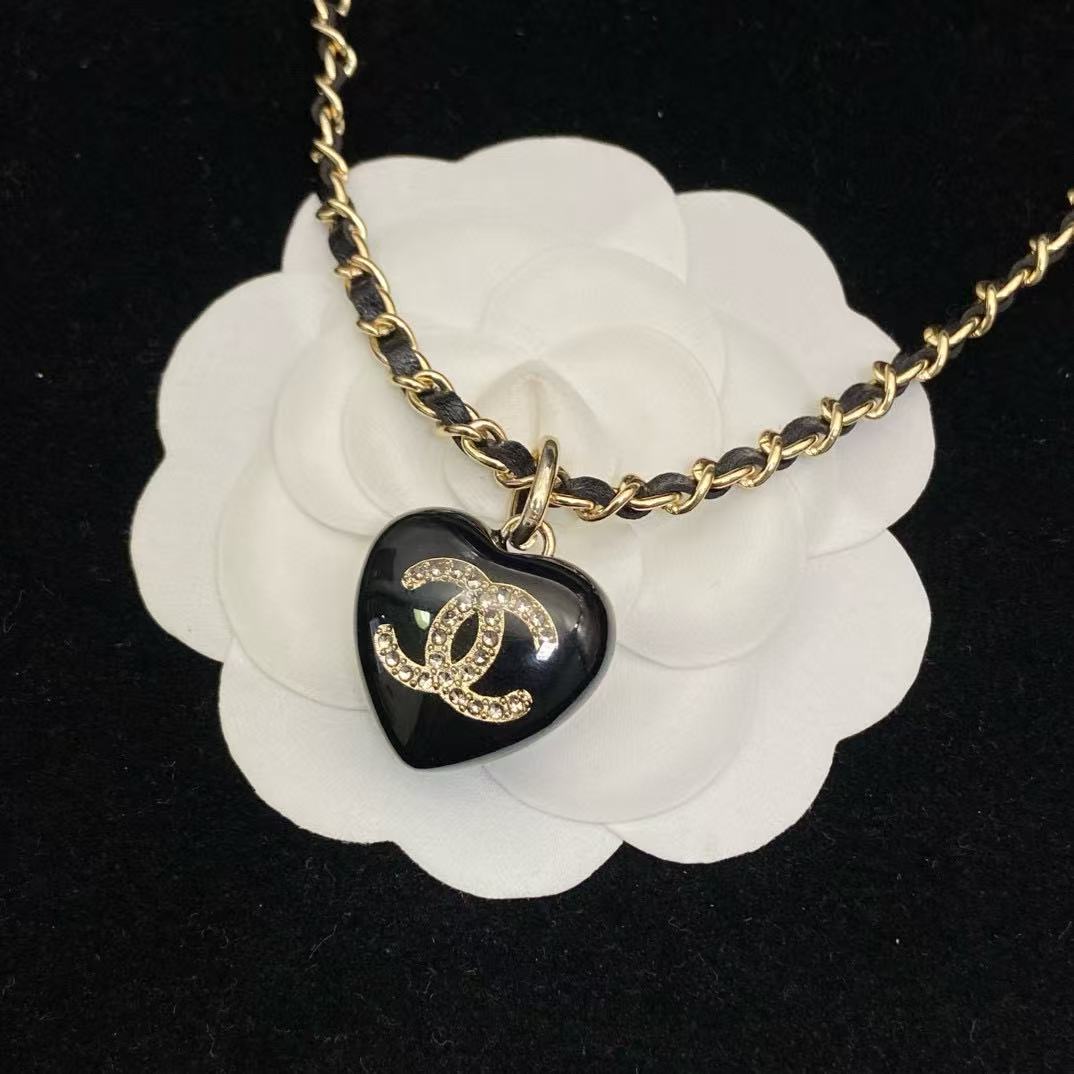 CHANE1 スペードハート ダブルCネックレス【50％割引+送料無料】