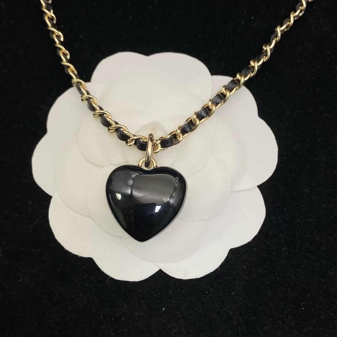 CHANE1 スペードハート ダブルCネックレス【50％割引+送料無料】