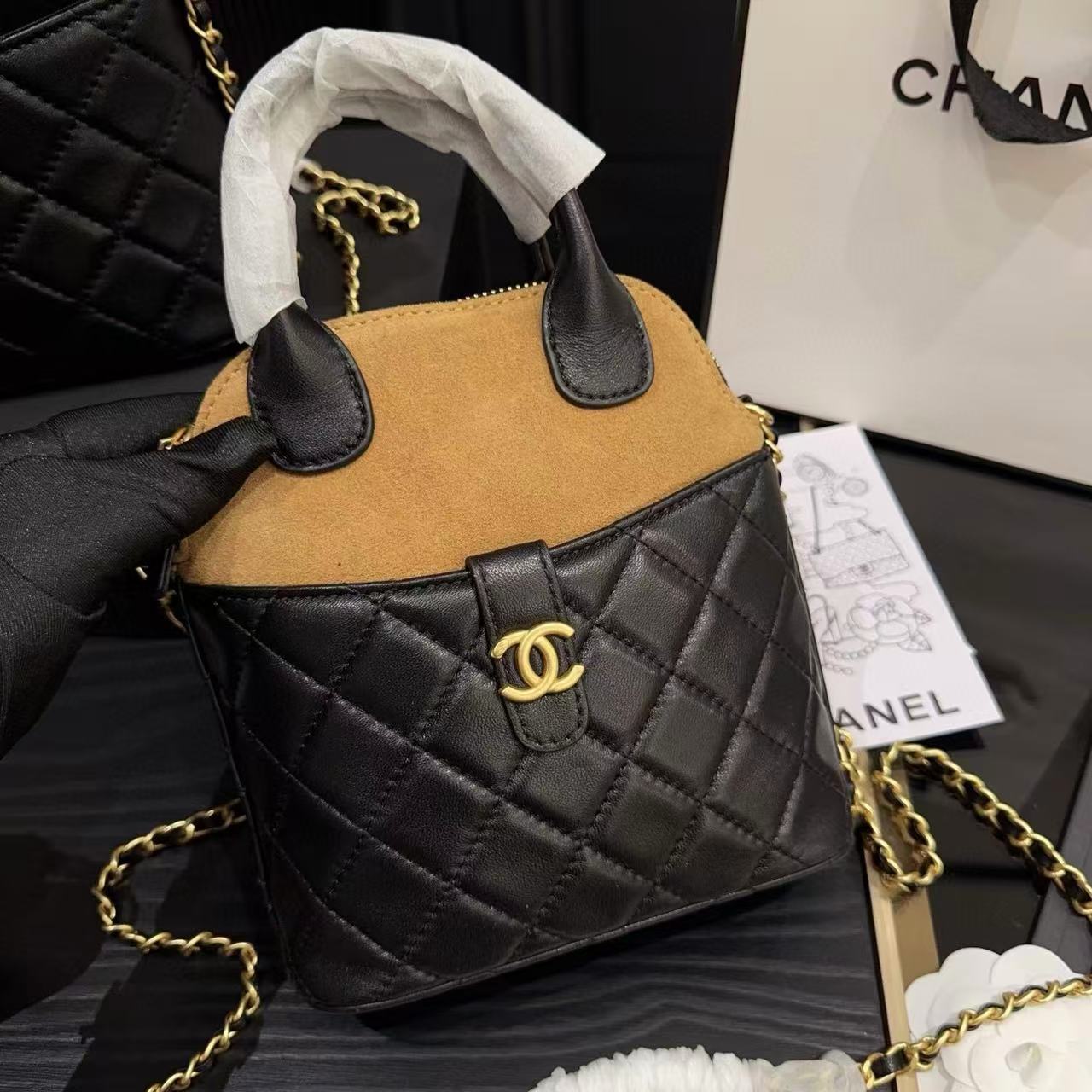 CHANE1 ディアスキンチェーンシェルバッグ【50％割引+送料無料】