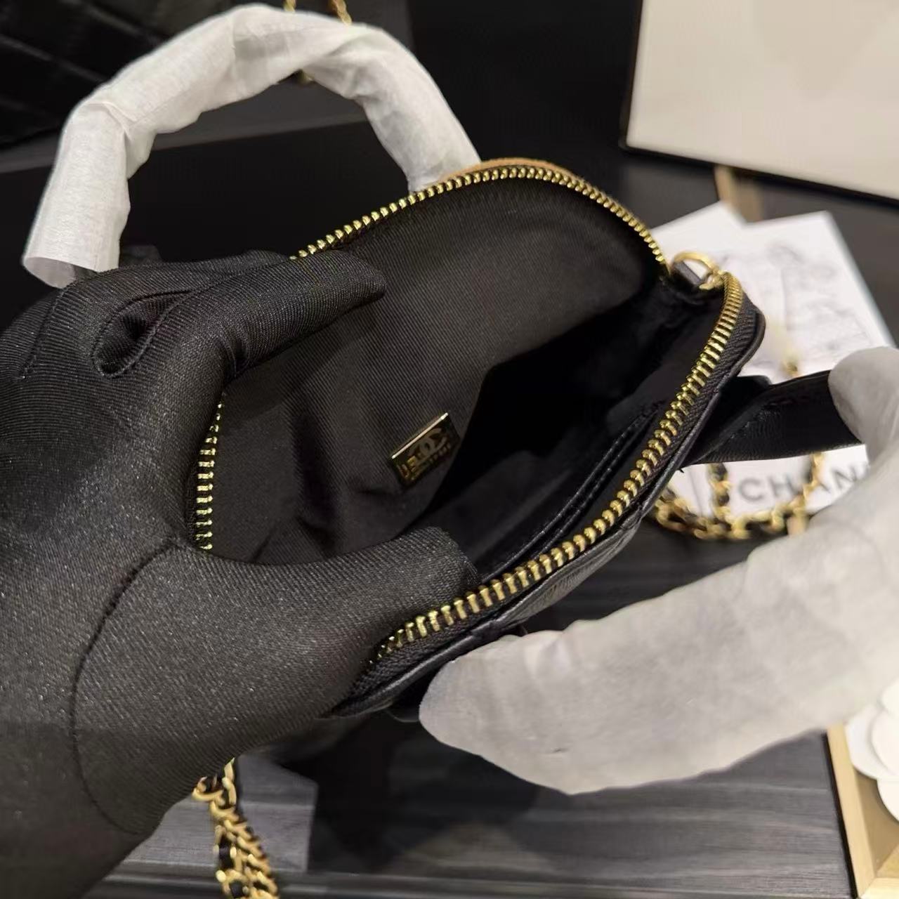 CHANE1 ディアスキンチェーンシェルバッグ【50％割引+送料無料】