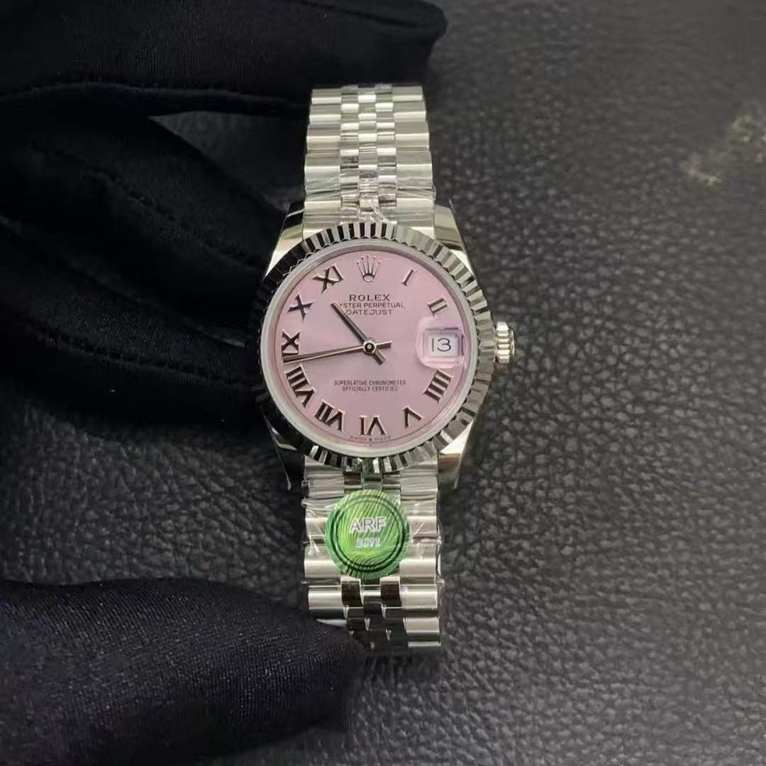 R0LEX ピンク スチールストラップ レディース腕時計【50％割引+送料無料】