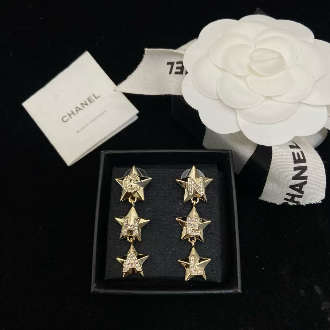 CHANE1 五芒星イヤリング【50％割引+送料無料】