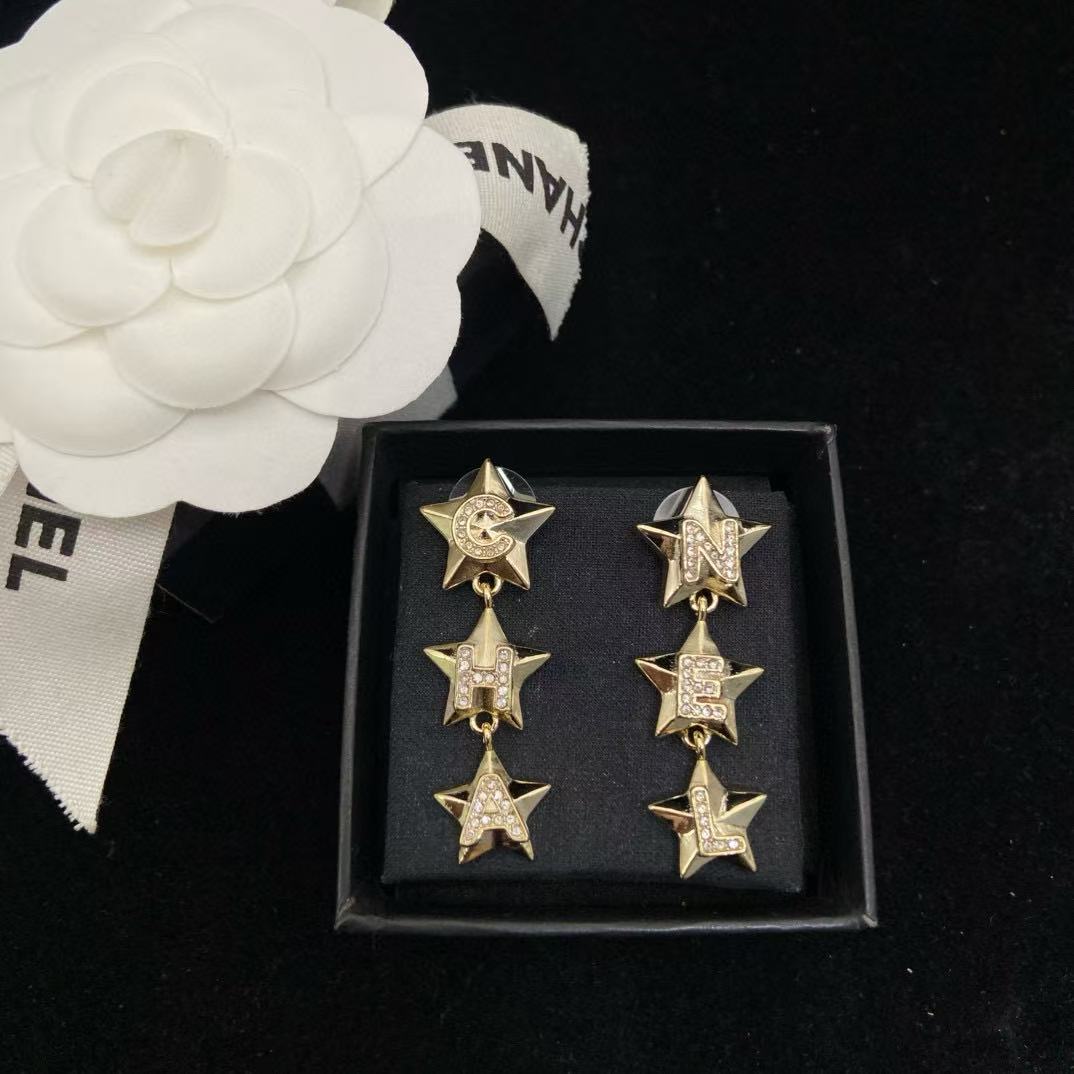 CHANE1 五芒星イヤリング【50％割引+送料無料】