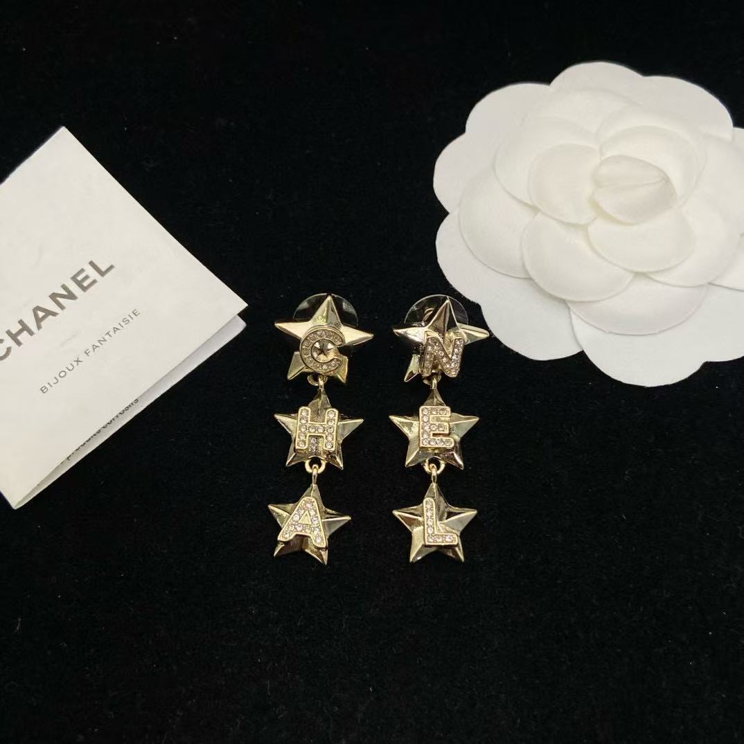 CHANE1 五芒星イヤリング【50％割引+送料無料】