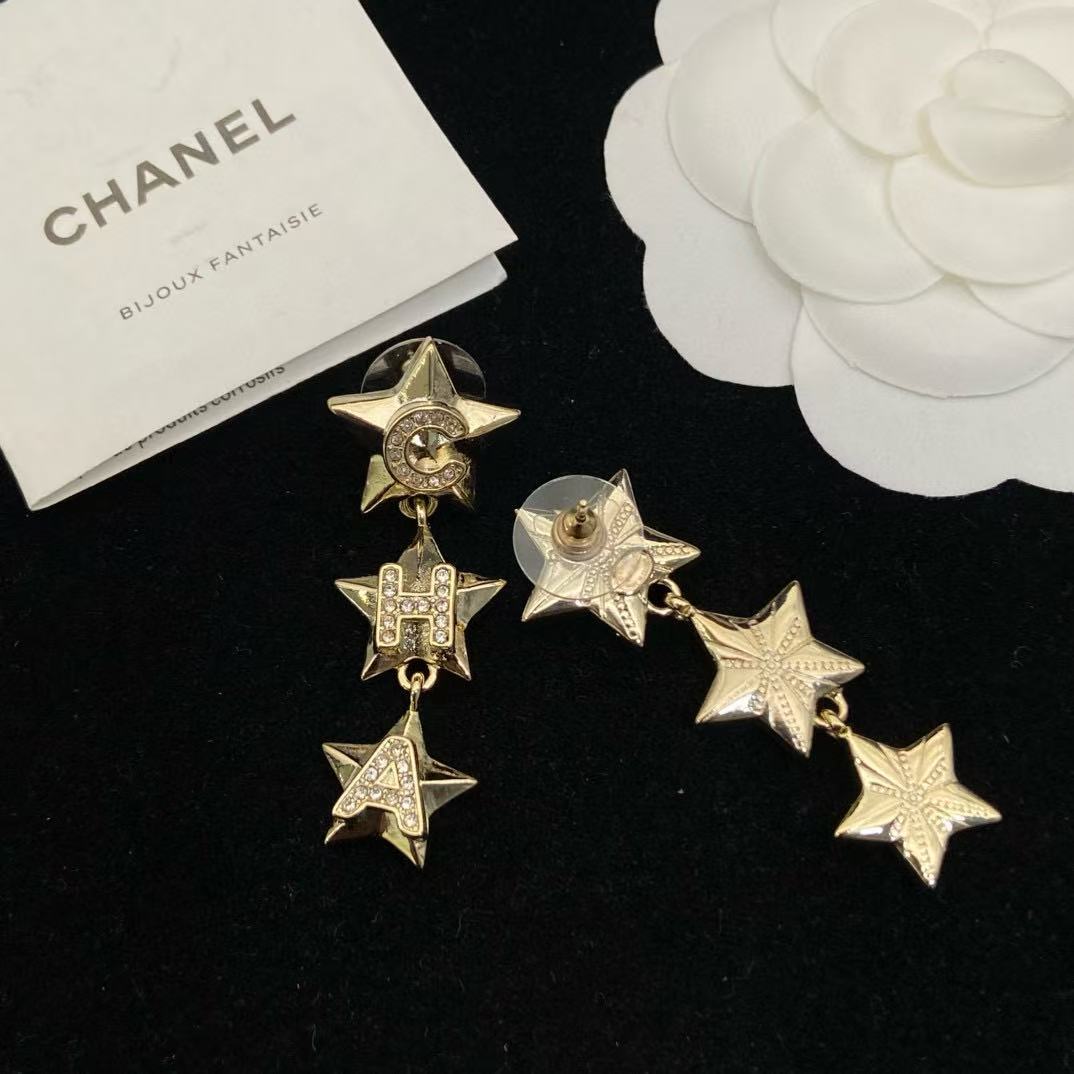 CHANE1 五芒星イヤリング【50％割引+送料無料】