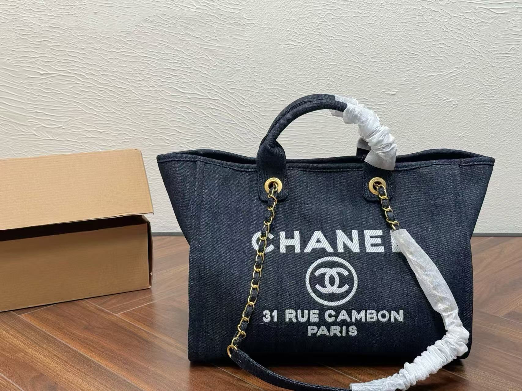 CHANE1 チェーンデニムショッピングバッグ【50％割引+送料無料】