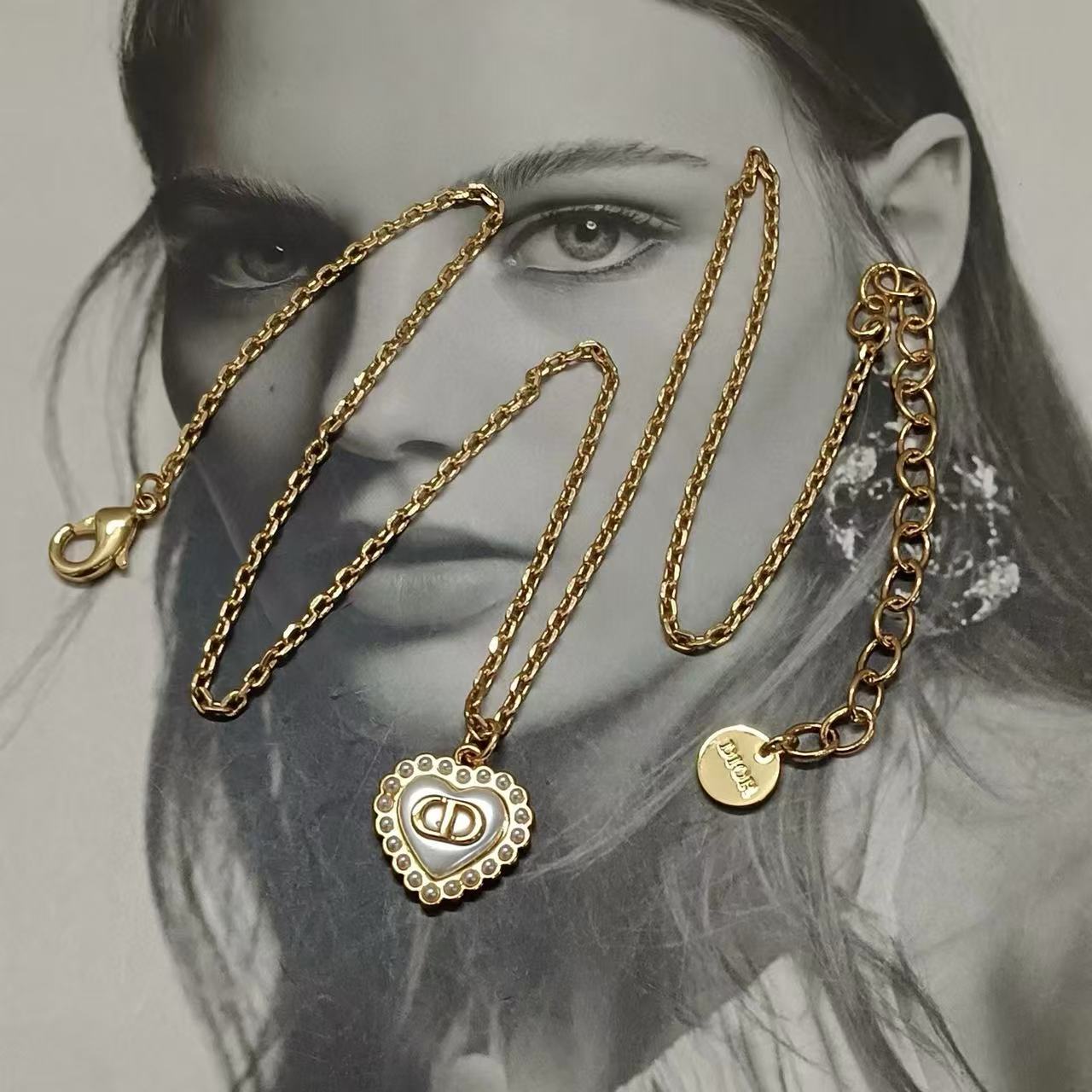 DI0R CD ハートパールネックレス【50％割引+送料無料】