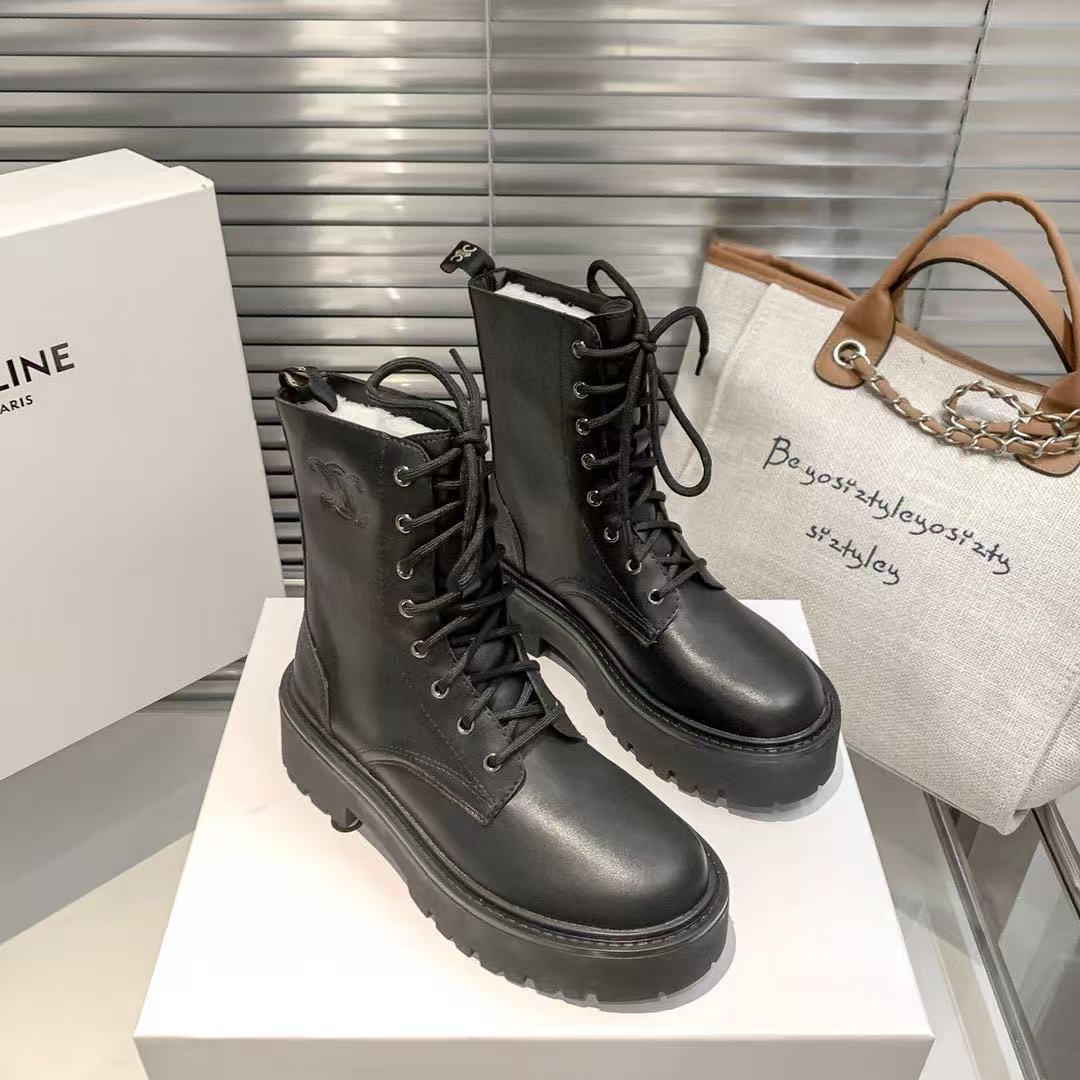 CEL1NE 凱旋門 レースアップブーツ【50％割引+送料無料】