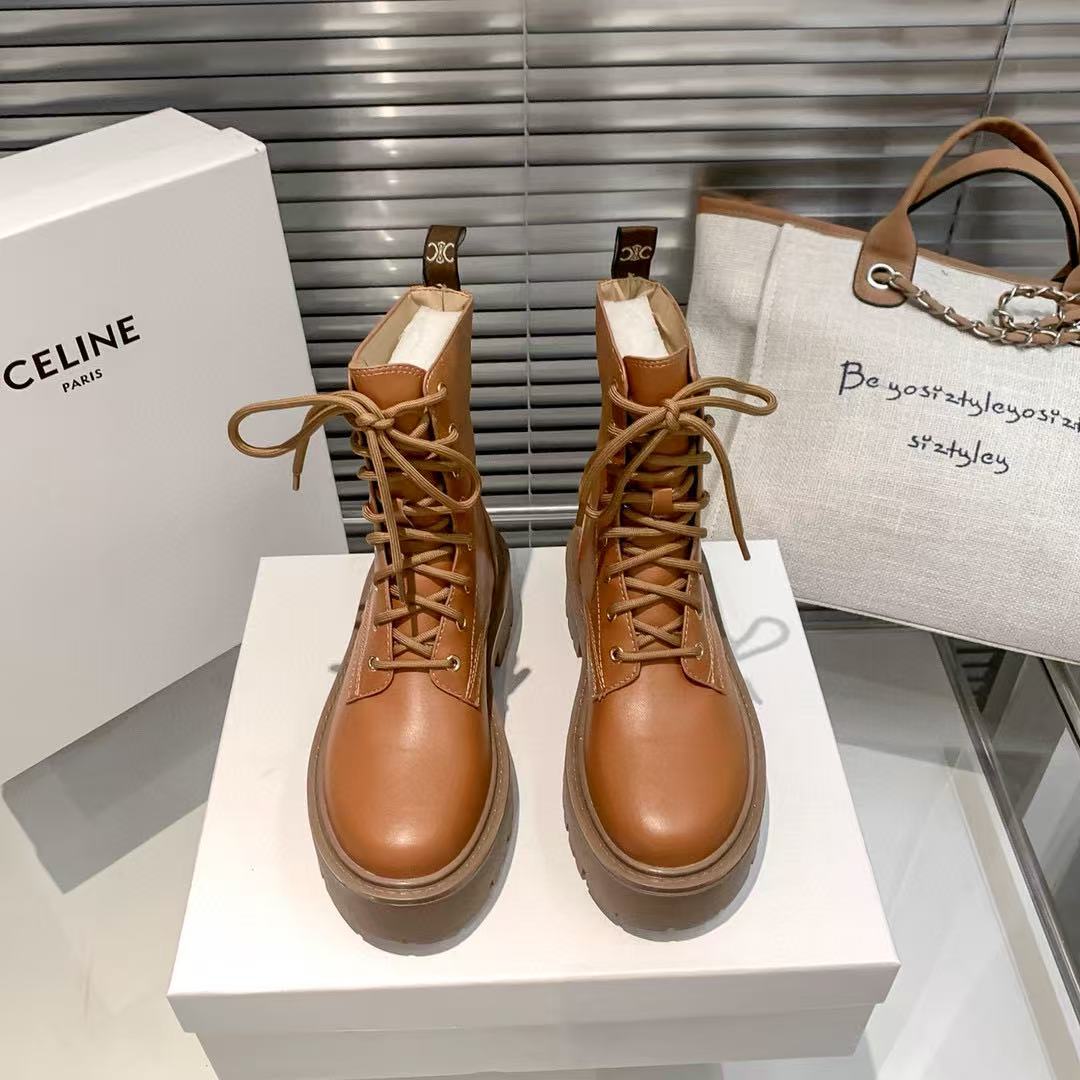 CEL1NE 凱旋門 レースアップブーツ【50％割引+送料無料】