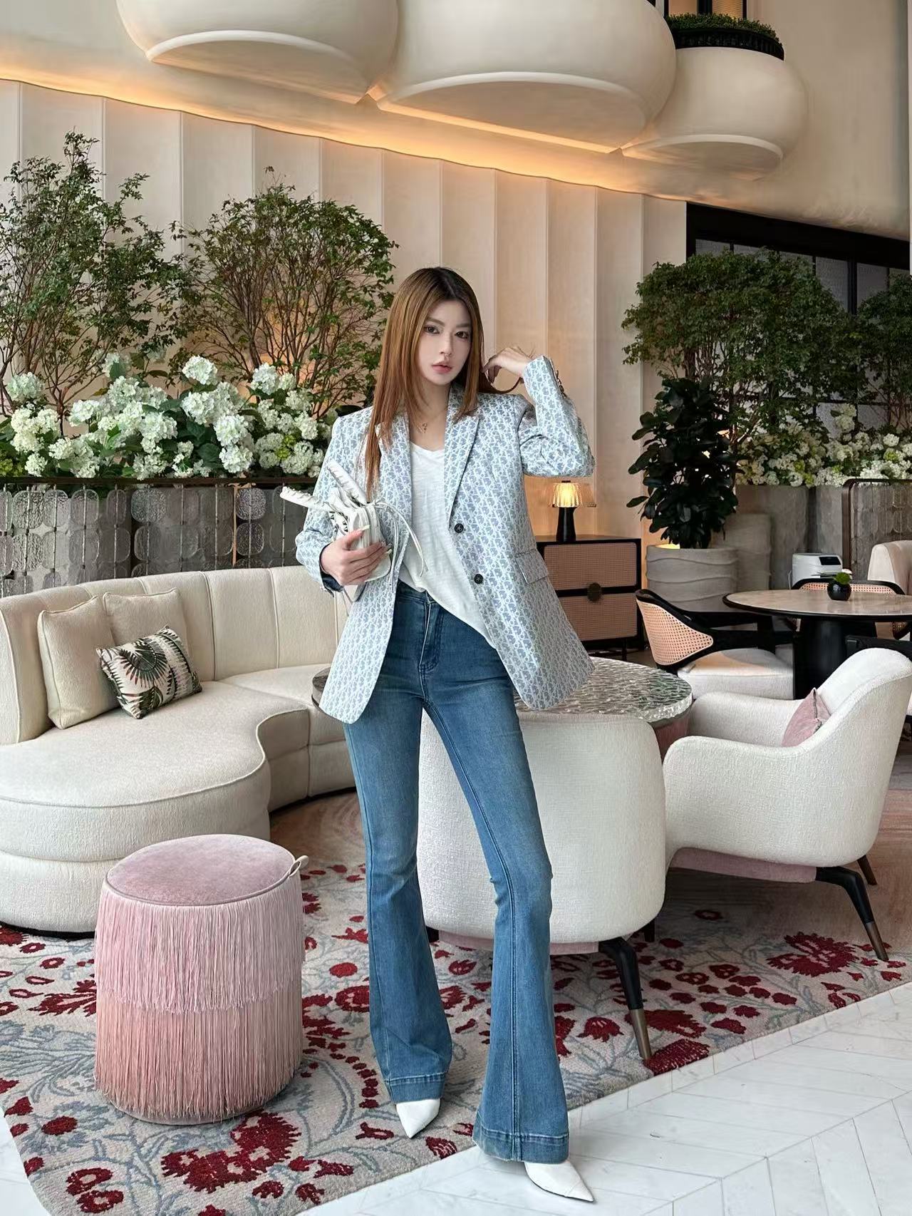 DIORの高品質ジャカードスーツジャケット【50％割引+送料無料】