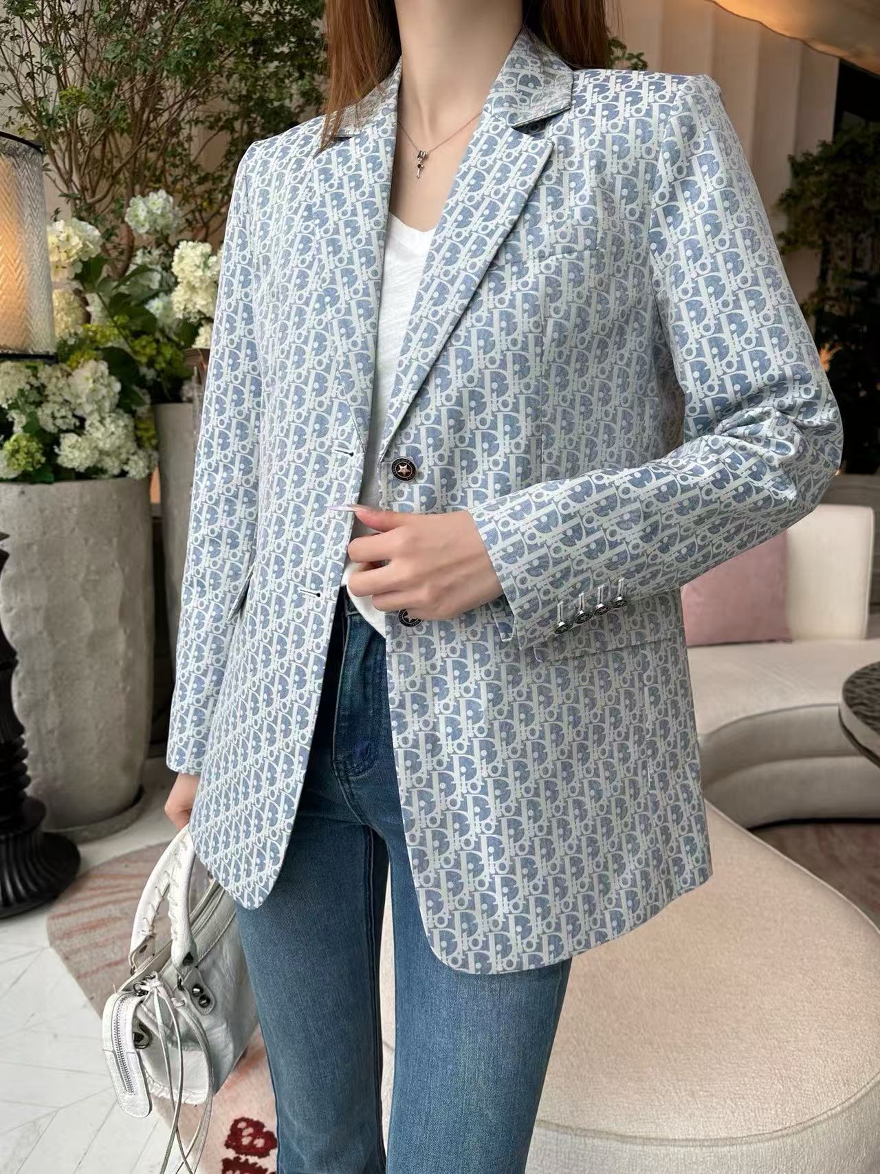 DIORの高品質ジャカードスーツジャケット【50％割引+送料無料】