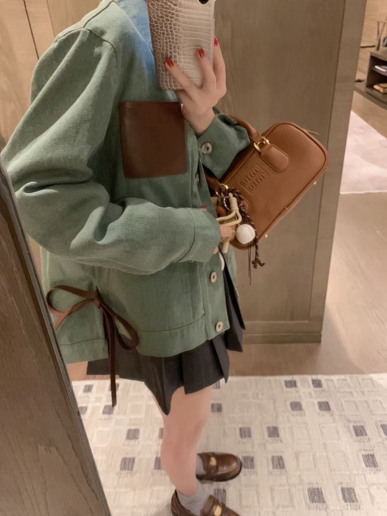 L0WEW レザーポケットシャツ【50％割引+送料無料】