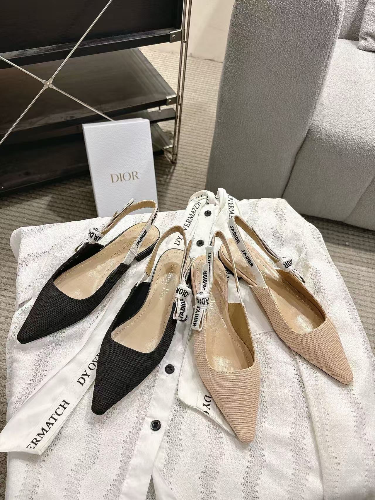 DI0Rの高品質ウェビングフラットシューズ【50％割引+送料無料】