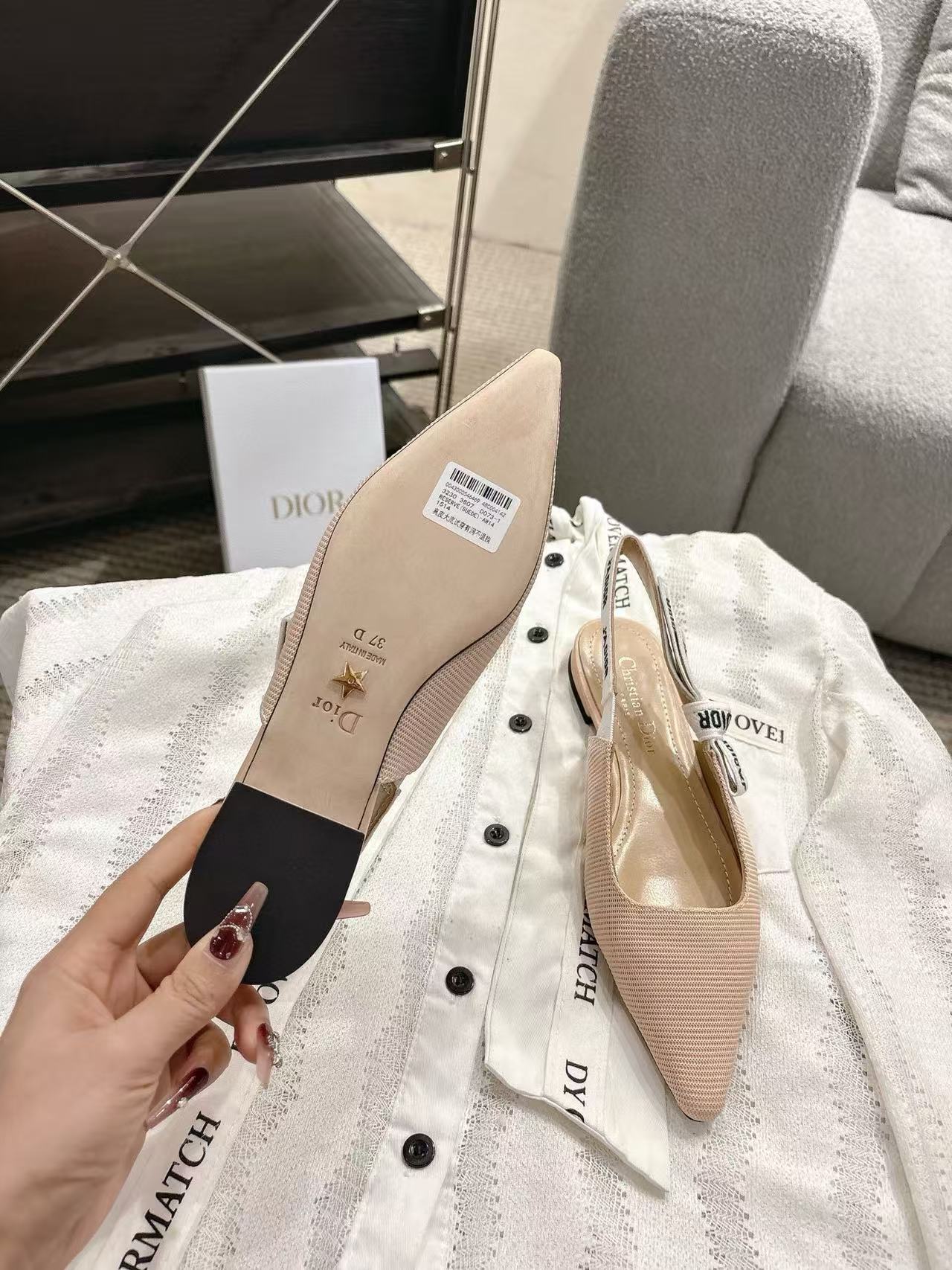 DI0Rの高品質ウェビングフラットシューズ【50％割引+送料無料】