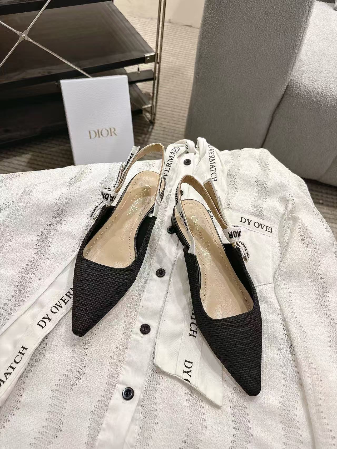 DI0Rの高品質ウェビングフラットシューズ【50％割引+送料無料】