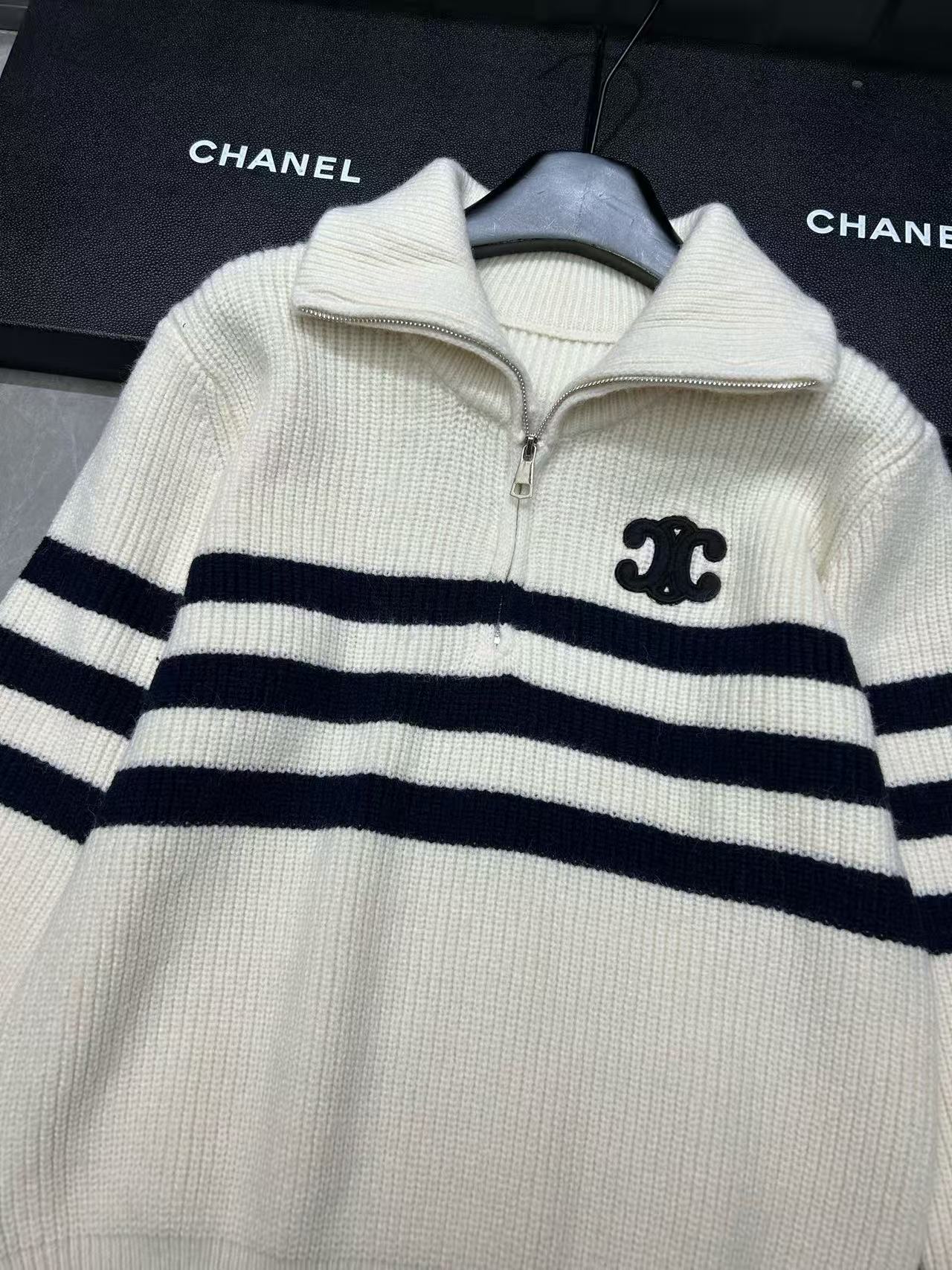 CEL1NE 凱旋門ハーフジップセーター【50％割引+送料無料】