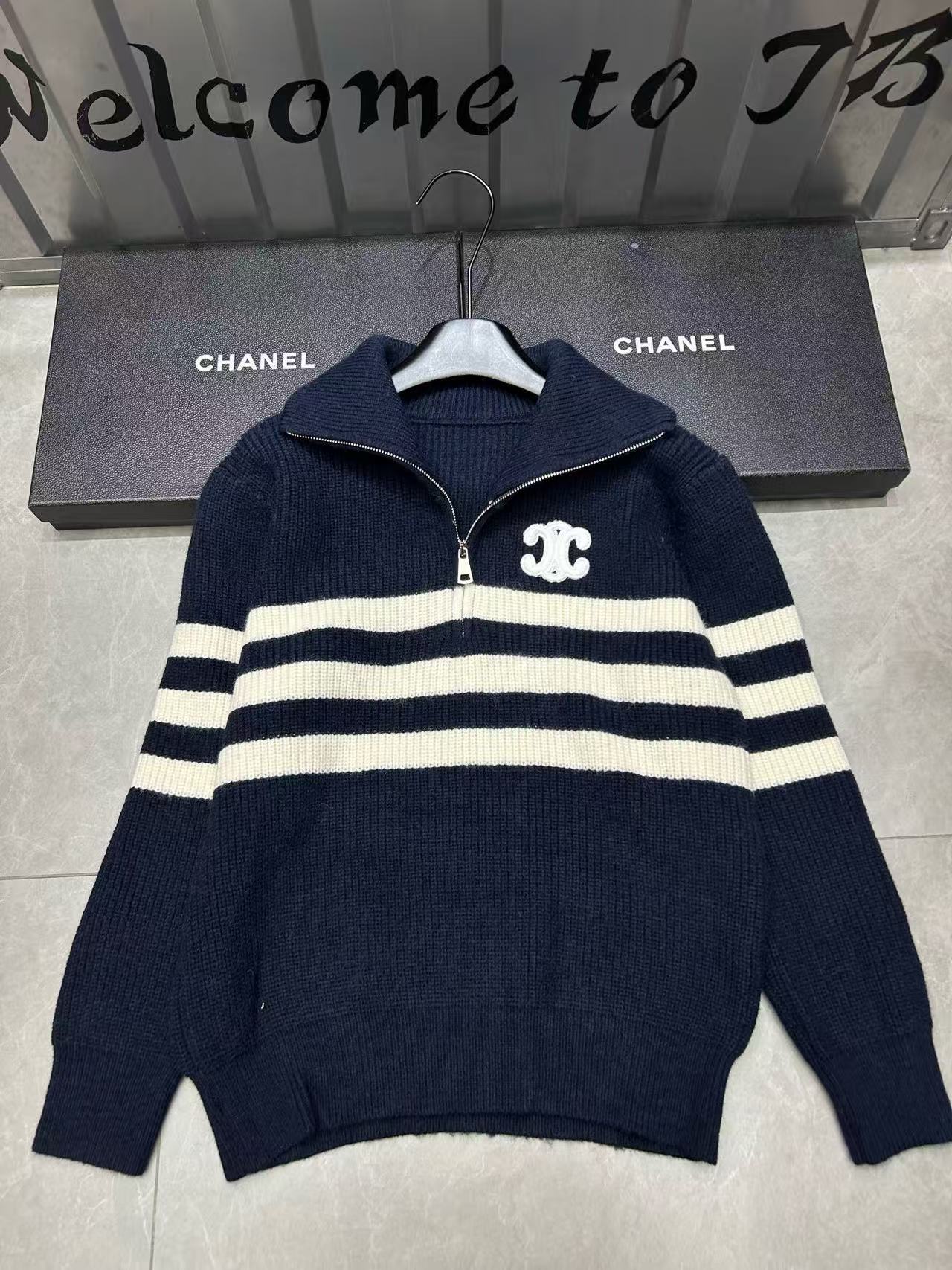 CEL1NE 凱旋門ハーフジップセーター【50％割引+送料無料】