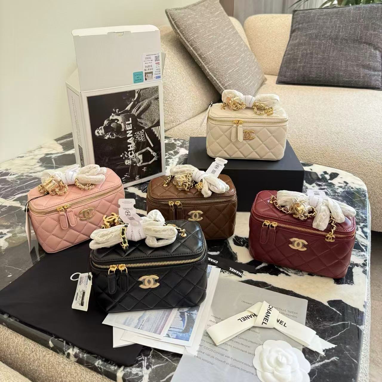 CHANE1 ダブルC 調節可能バックルチェーンバッグ【50％割引+送料無料】