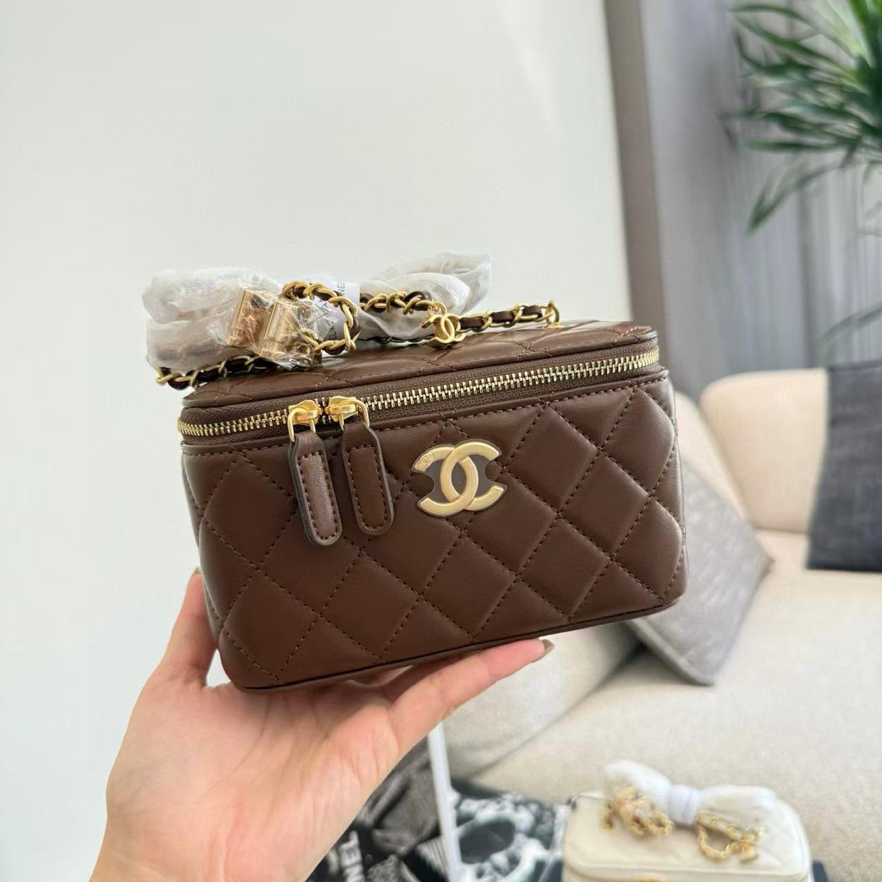 CHANE1 ダブルC 調節可能バックルチェーンバッグ【50％割引+送料無料】