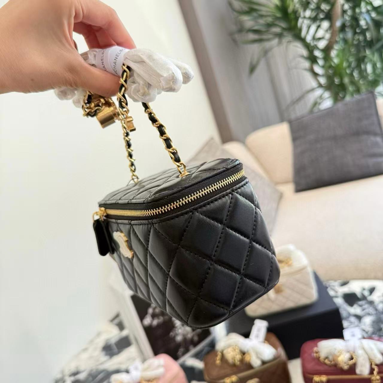 CHANE1 ダブルC 調節可能バックルチェーンバッグ【50％割引+送料無料】