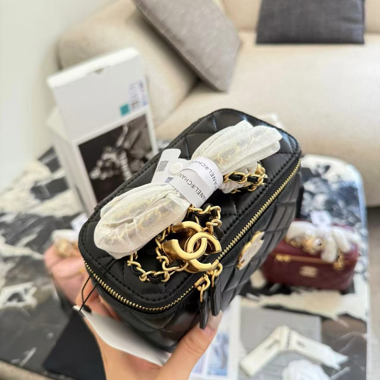 CHANE1 ダブルC 調節可能バックルチェーンバッグ【50％割引+送料無料】