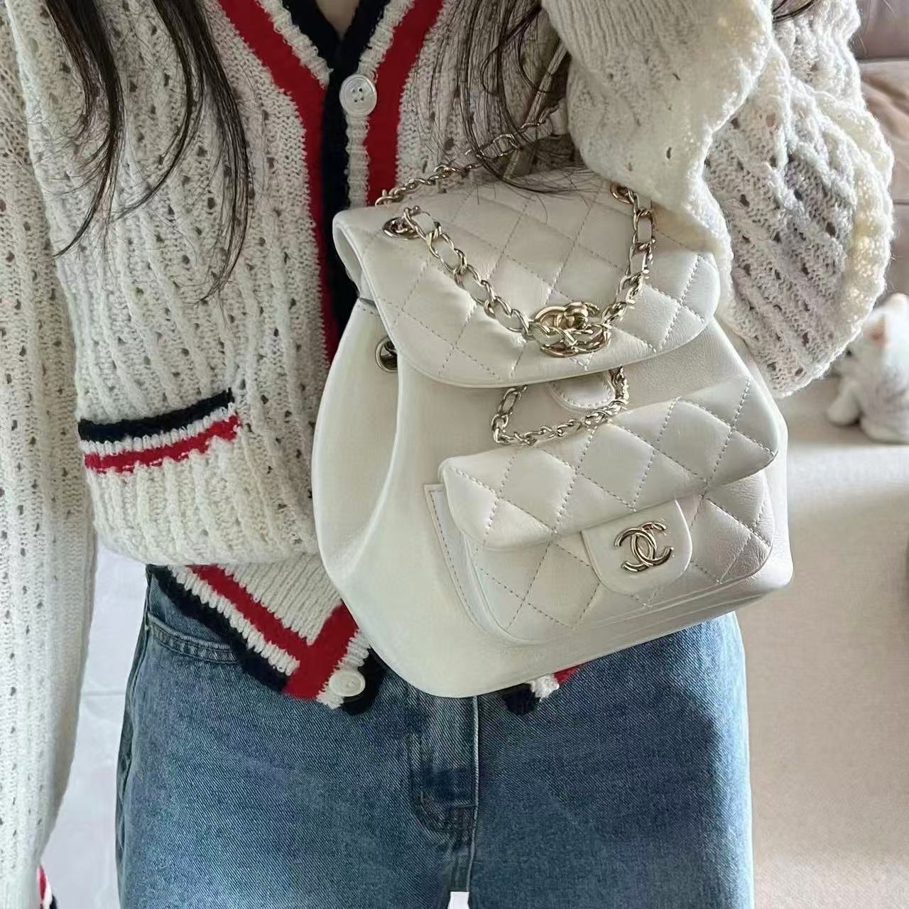 CHANE1 チェーンシープスキンバックパック【50％割引+送料無料】