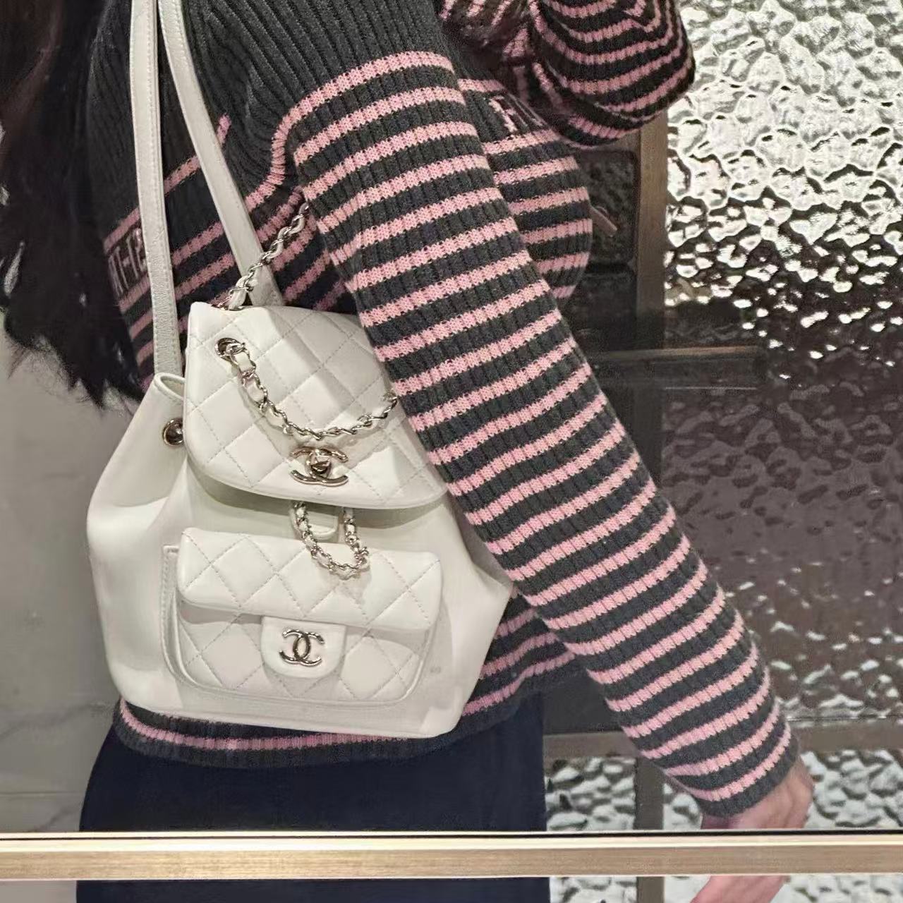 CHANE1 チェーンシープスキンバックパック【50％割引+送料無料】