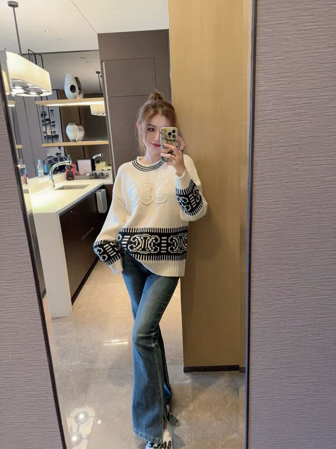 CEL1NE 凱旋門 ルーズセーター【50％割引+送料無料】